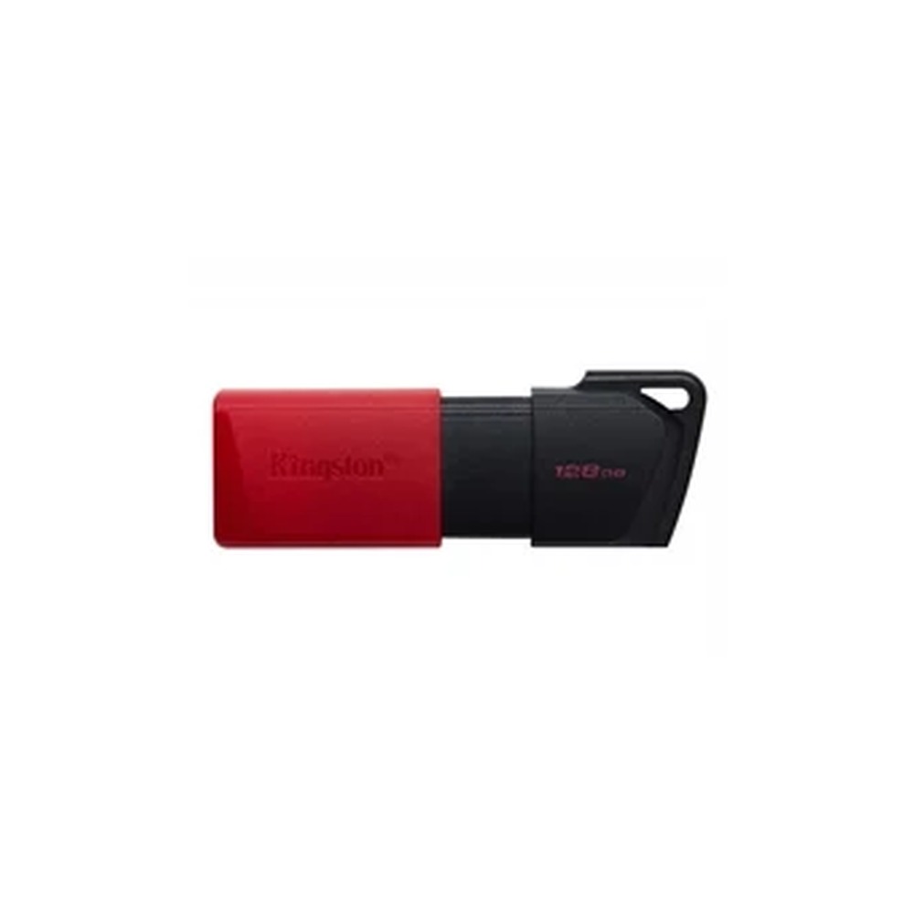Kingston DataTraveler ExodiaM DTXM/128GB USB Flash Drive, 128GB, USB 3.2, Red / Black, Moving Cap Design