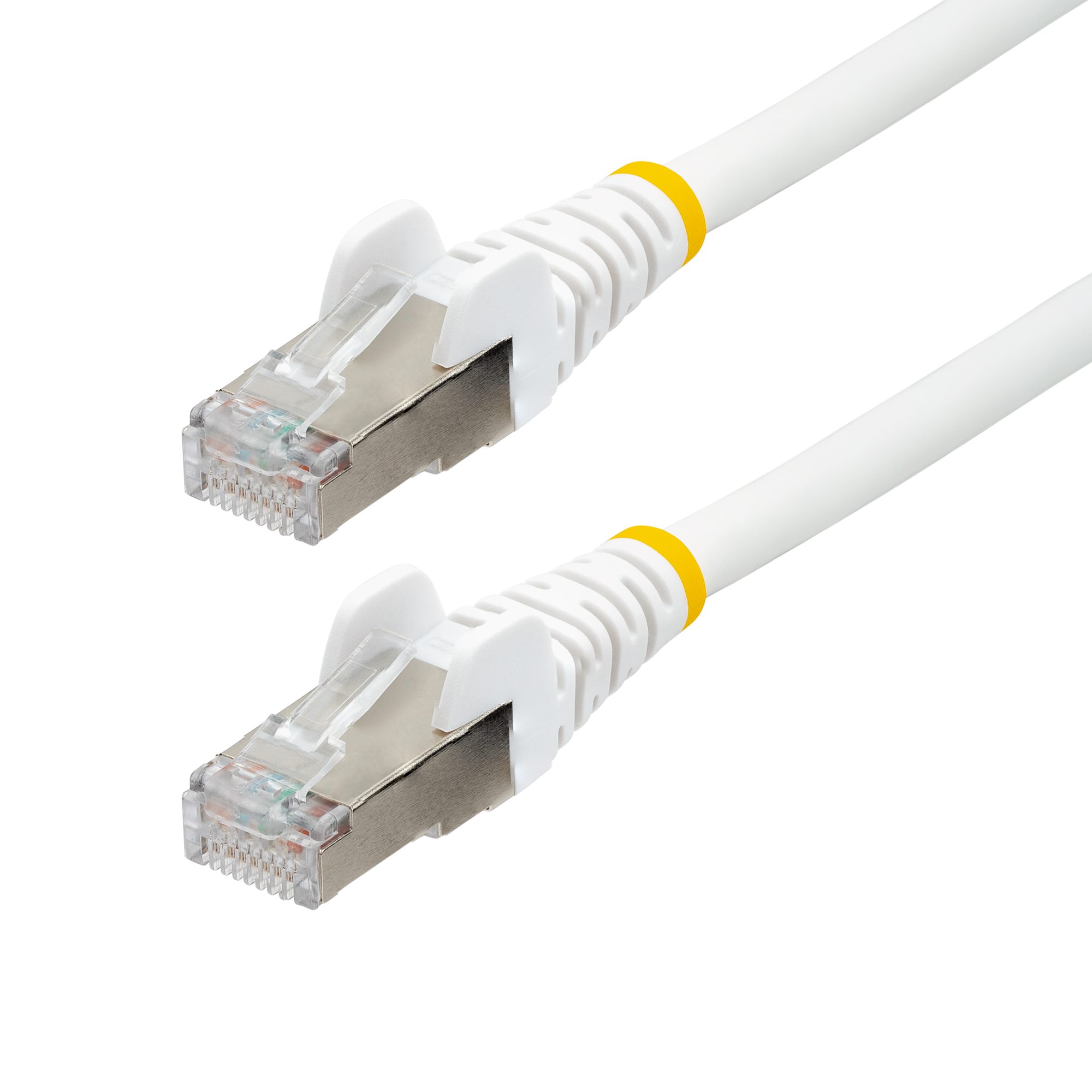 Startech 5m CAT6a Ethernet Cable - White - Low Smoke Zero Halogen (LSZH) - 10GbE 500MHz 100W PoE++ Snagless RJ-45 w/Strain Reliefs S/FTP Network Patch Cord - Patch cable - RJ-45 (M) to RJ-45 (M) - 5 m - S/FTP - CAT 6a - IEEE 802.3bt - halogen-free, molded