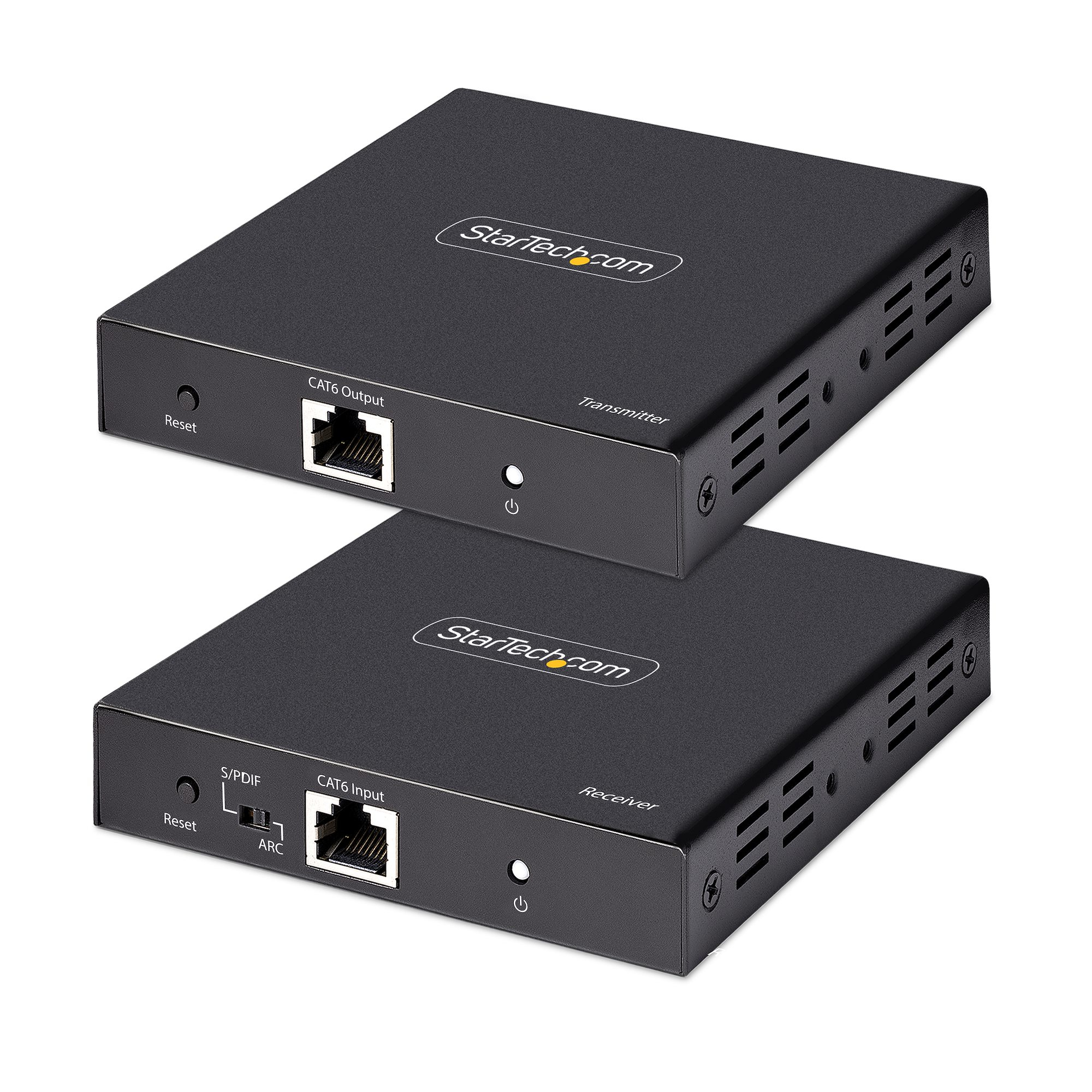 Startech 4K HDMI Extender Over CAT5/CAT6 Cable, 4K 60Hz HDR Video Extender, Up to 230ft (70m), HDMI Over Ethernet Cable, S/PDIF Audio Out, HDMI Transmitter and Receiver Kit - Local Video Out, Power Over Cable (4K70IC-EXTEND-HDMI) - Video/audio/infrared ex