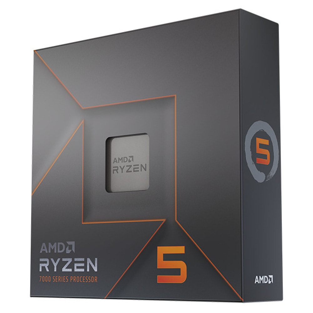 AMD Ryzen 5 7600X 4.7GHz 6 Core AM5 Processor, 12 Threads, 4.7GHz up to 5.3GHz Boost, 38MB Cache,105W, No Fan, Radeon Graphics