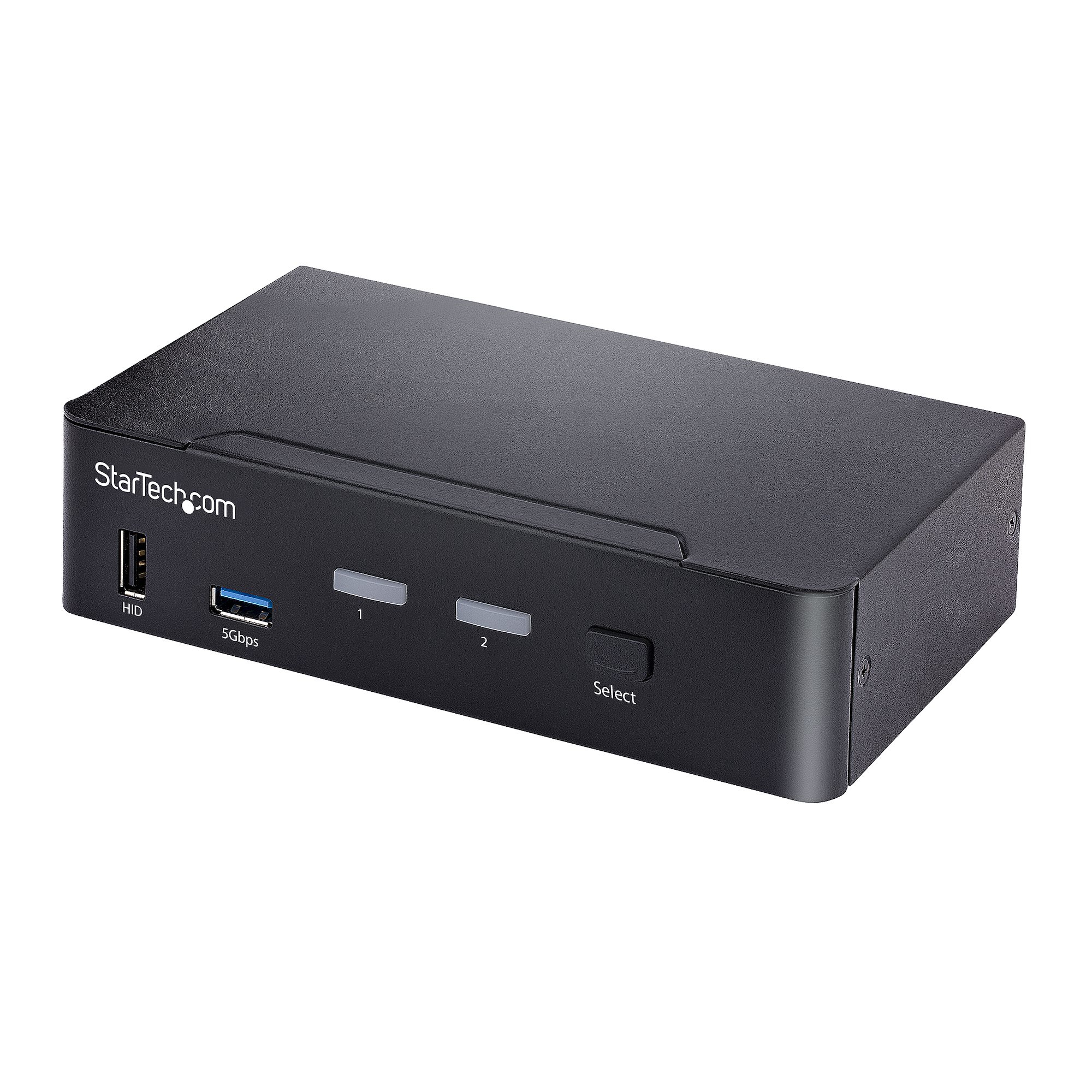 Startech USB C KVM Switch, 2 Port DisplayPort KVM w/ 4K 60Hz UHD HDR Video, 3.5mm Audio, USB Type C KVM Switch, 4x USB HID and 2x USB A 3.2 Gen 1 5Gbps Hub, Thunderbolt 3/4 Compatible - Hot Key Switching (SV231DPUCA) - KVM / audio / USB switch - 2 x KVM /