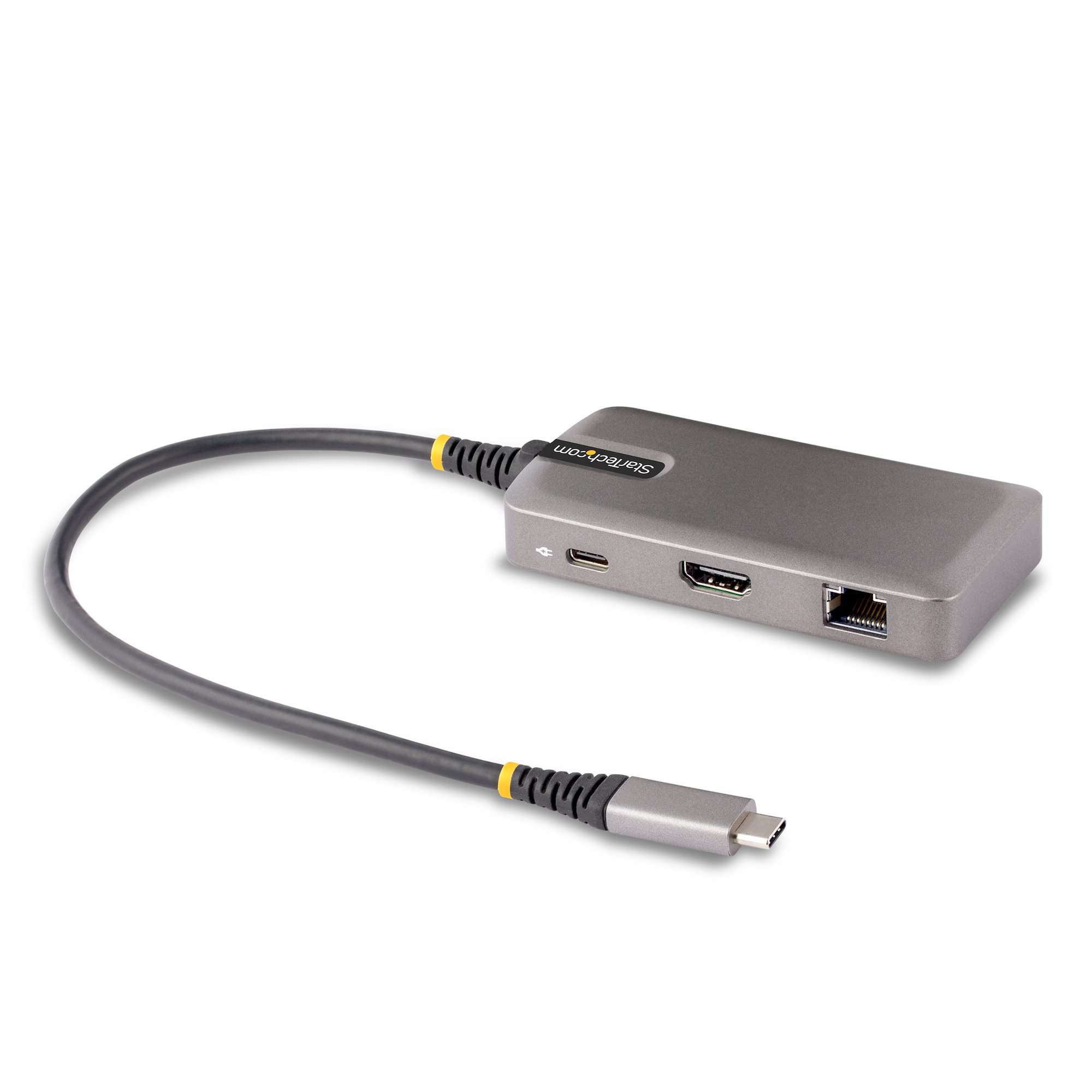 Startech USB-C Multiport Adapter, 4K 60Hz HDMI w/HDR, 2-Port 5Gbps USB 3.0 Hub, 100W Power Delivery Pass-Through, GbE, USB Type C Mini Docking Station, Works with Chromebook certified - Windows, macOS (103B-USBC-MULTIPORT) - Docking station - USB-C / USB4