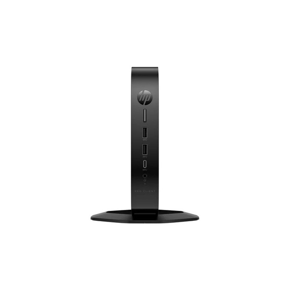HP Pro t550 - Thin client - USFF 1 x Celeron J6412 / up to 2.6 GHz - RAM 8 GB - flash 64 GB - eMMC - UHD Graphics - Gigabit Ethernet - Win 10 IoT Enterprise 2021 LTSC - monitor: none - keyboard: UK