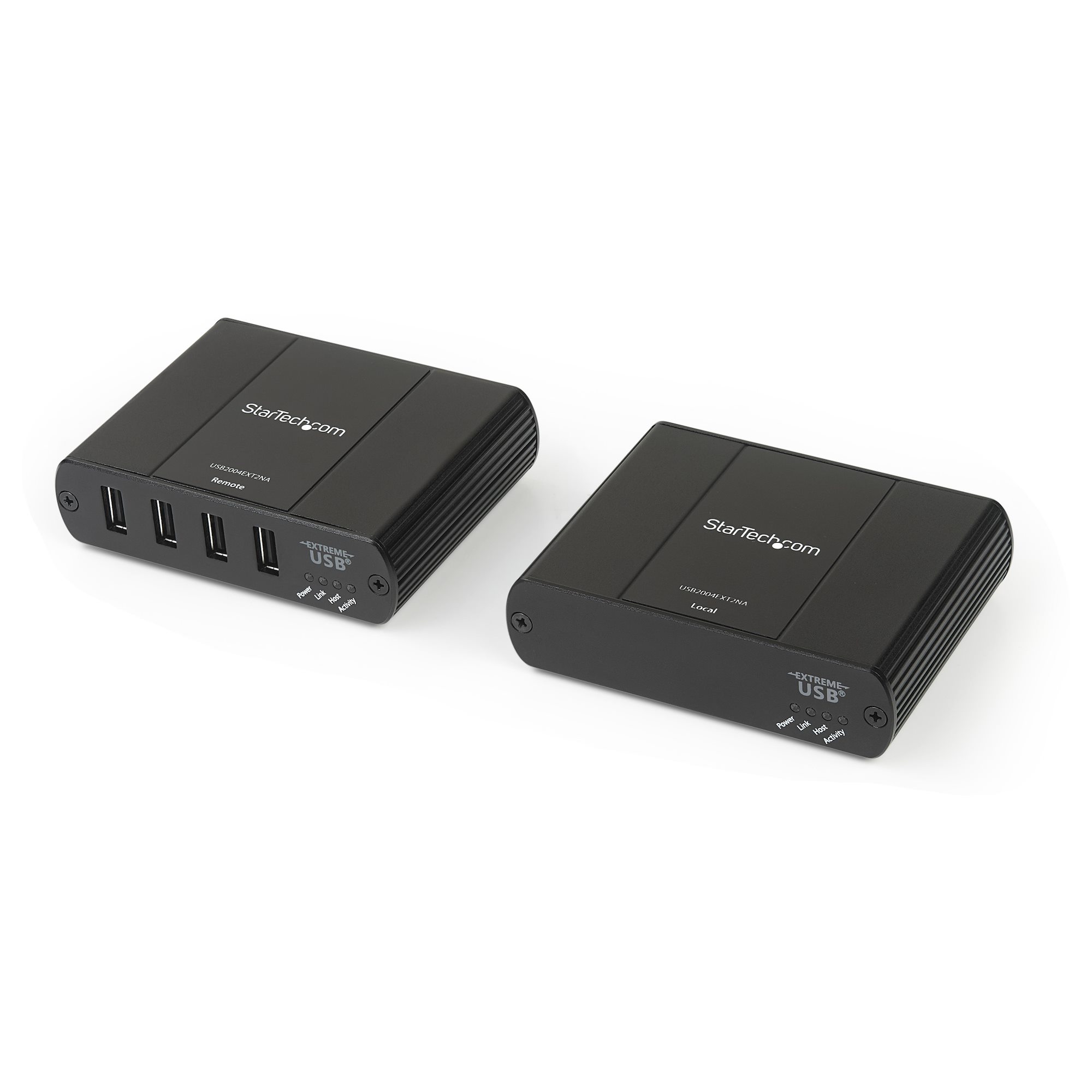 Startech 4 Port USB 2.0 Extender Hub over Single CAT5e/CAT6 Ethernet Cable (RJ45), 330ft (100m), USB Extender Adapter, Externally Powered, 480 Mbps, Metal USB Extender Kit - Power/Link LEDs (USB2004EXT100) - USB extender - USB 2.0 - over CAT 5e/6 - up to