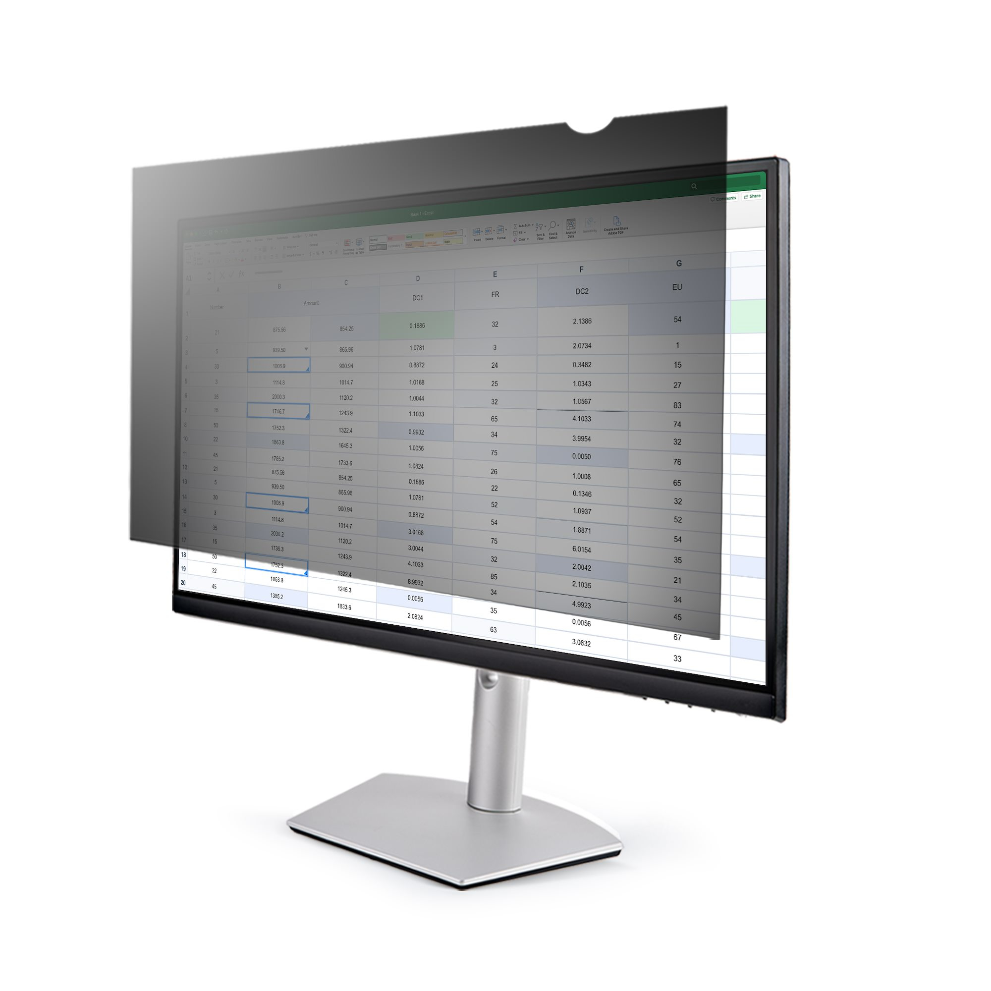 Startech 28-inch 16:9 Computer Monitor Privacy Filter, Anti-Glare Privacy Screen with 51% Blue Light Reduction, Black-out Monitor Screen Protector w/+/- 30 deg. Viewing Angle, Matte and Glossy Sides (2869-PRIVACY-SCREEN) - Notebook privacy filter (horizon