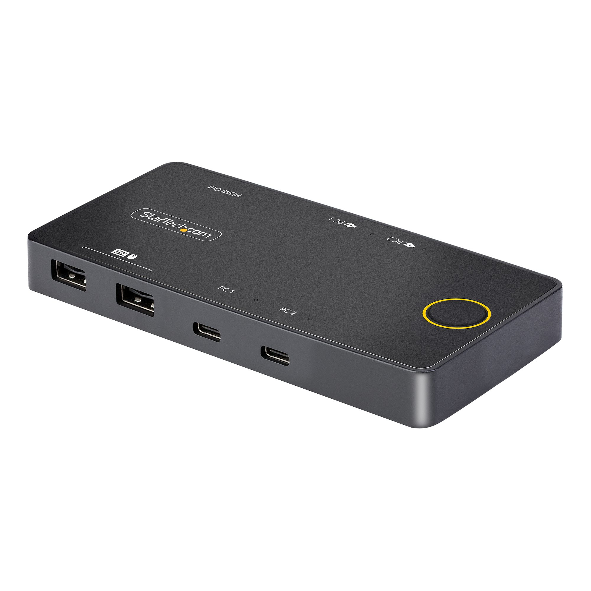 Startech 2-Port USB-C KVM Switch, Single-4K 60Hz HDMI Monitor, Dual-100W Power Delivery Pass-through Ports, Bus Powered, USB Type-C/USB4/Thunderbolt 3/4 Compatible - Small Form Factor (C2-H46-UC2-PD-KVM) - KVM switch - 2 x KVM / audio / USB - 1 local user