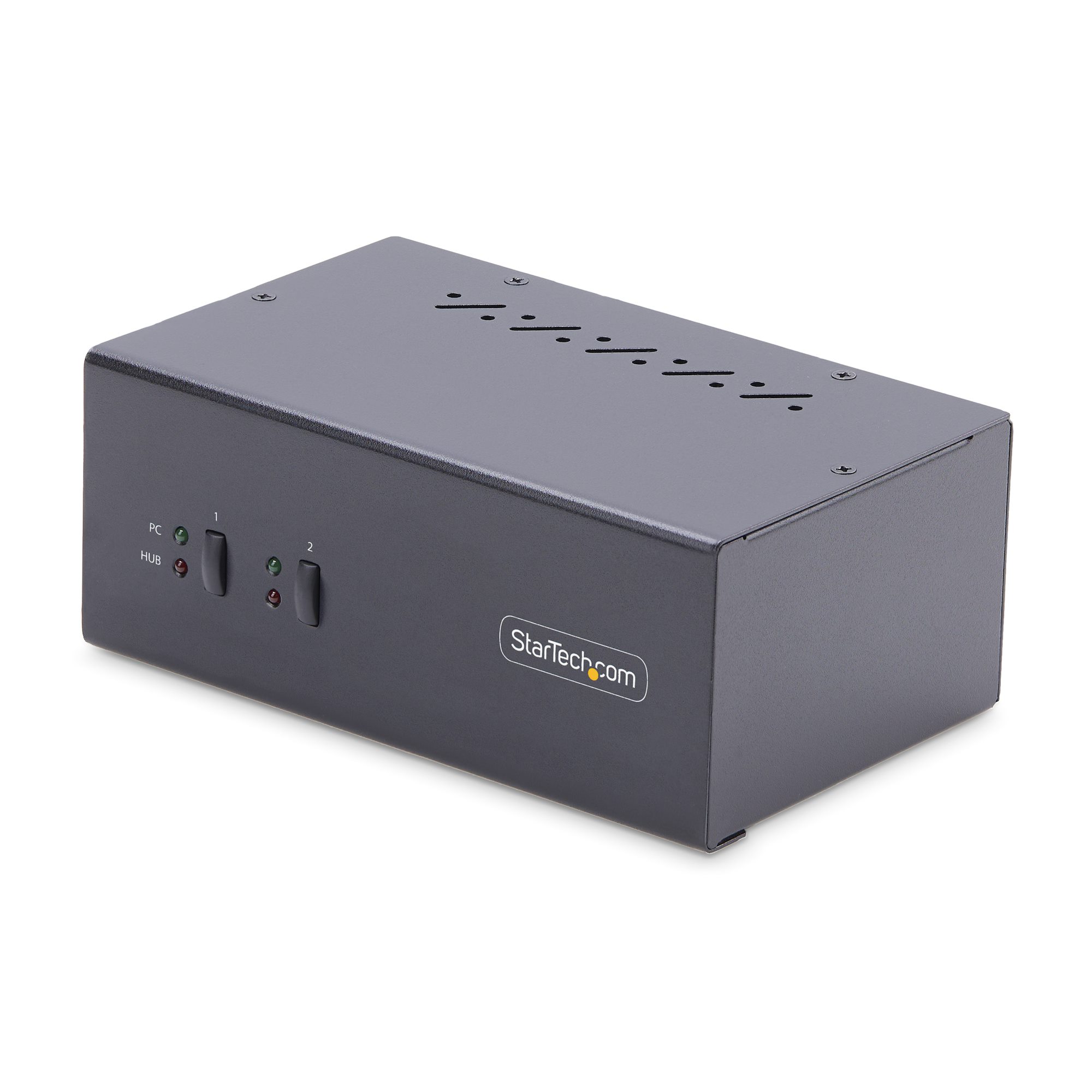 Startech 2-Port Dual-Monitor DisplayPort KVM Switch, 4K 60Hz, 2x USB 5Gbps Hub Ports, 2x USB 2.0 HID Ports, Hotkey and Push-Button Switching, TAA Compliant - ESD Level 3 Protection (P2DD46A2-KVM-SWITCH) - KVM / audio / USB switch - 2 x KVM / audio / USB -