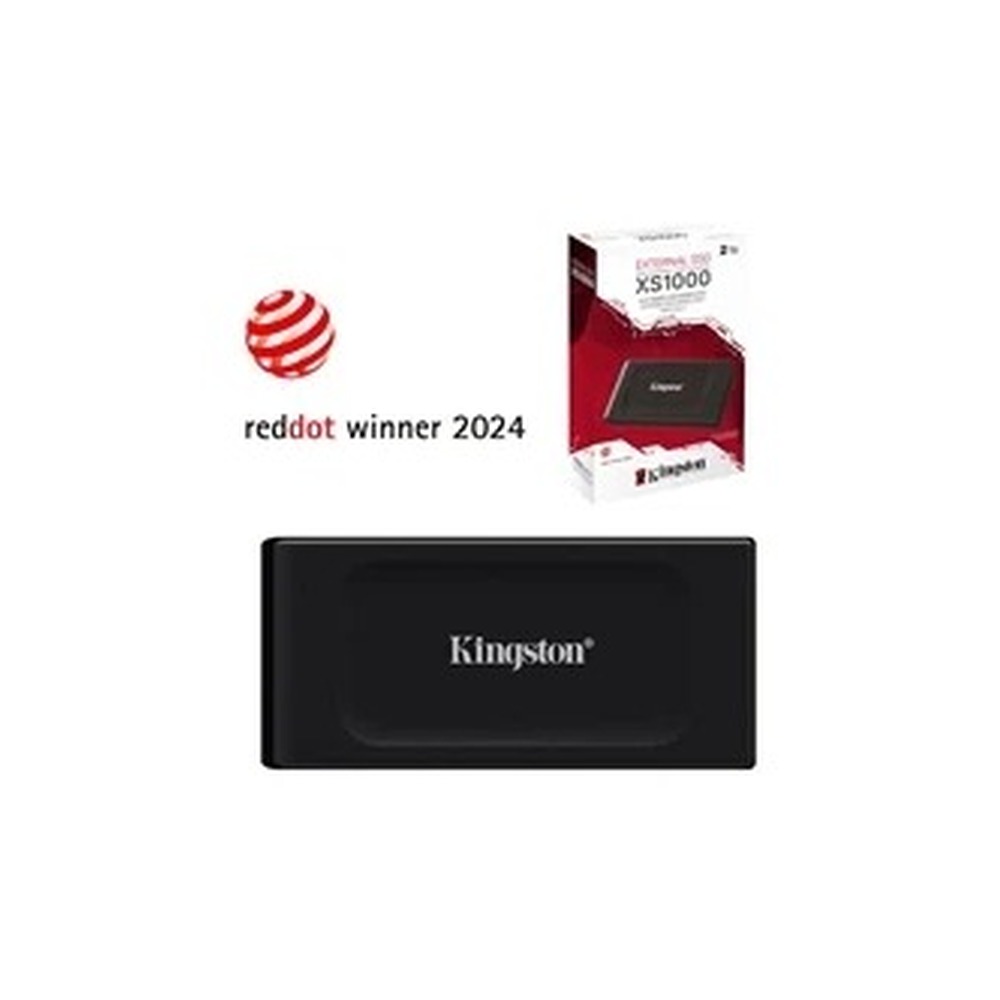 Kingston XS1000 (SXS1000/2000G) 2TB Portable External SSD, Read 1050MB/s, Write 1000MB/s, USB 3.2 Gen 2, 5 Year Warranty