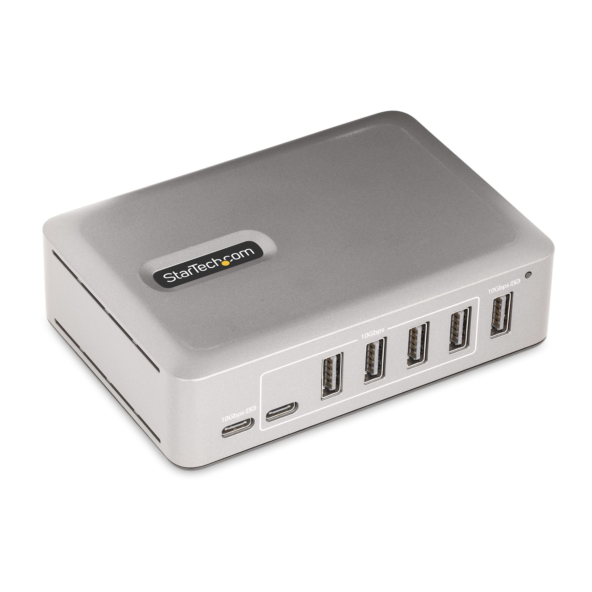 Startech 7-Port USB-C Hub, 5x USB-A + 2x USB-C, Self-Powered w/ 65W Power Supply, USB 3.1 10Gbps Hub w/ BC1.2 Charging, Desktop/Laptop USB Hub with 3ft Locking USB-IF Certified Cable - USB Expansion Hub (10G5A2CS-USB-C-HUB) - Hub - 5 x USB 3.2 Gen 2 + 2 x