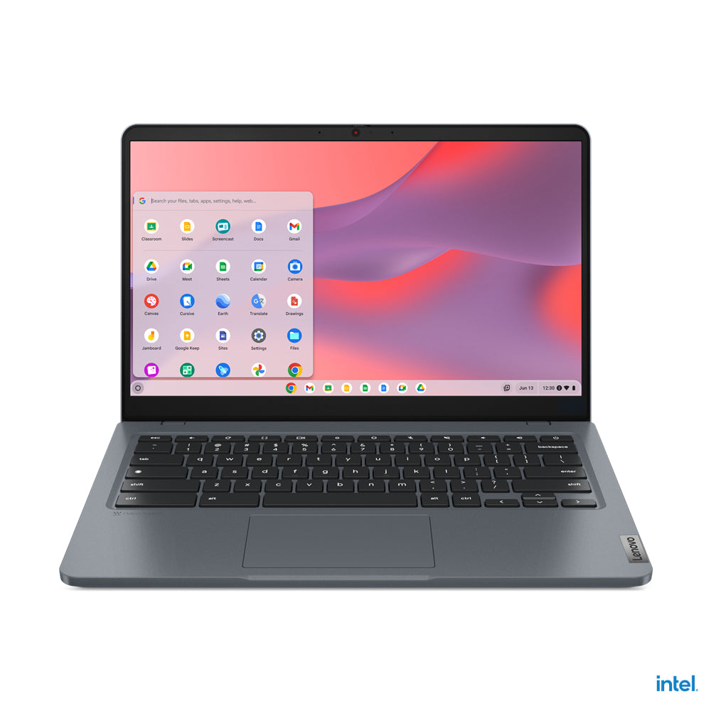 Lenovo 14e Chromebook Gen 3 82W6 - Intel N-series - N200 / up to 3.7 GHz - Chrome OS - UHD Graphics - 8 GB RAM - 128 GB eMMC - 14" IPS 1920 x 1080 (Full HD) - Wi-Fi 6E - storm grey - kbd: UK