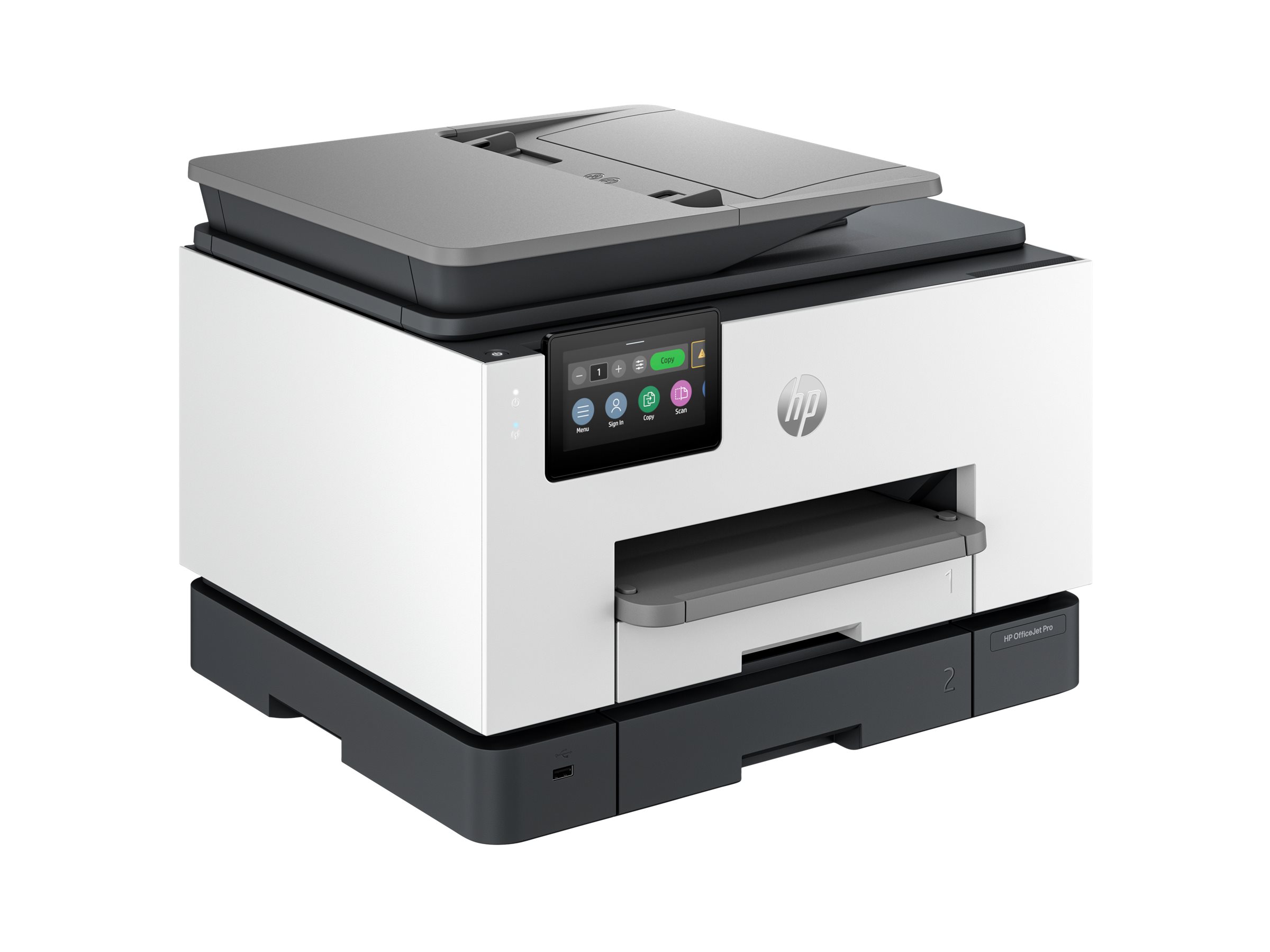 HP Officejet Pro 9130b All-in-One - Multifunction printer - colour - ink-jet - Legal (216 x 356 mm) (original) - A4/Legal (media) - up to 23 ppm (copying) - up to 25 ppm (printing) - 250 sheets - 33.6 Kbps - USB 2.0, LAN, Wi-Fi(ac), USB host - cement