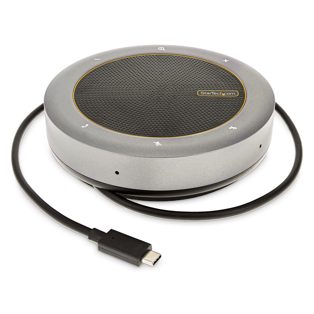 Startech USB-C Conference Speaker Mini Dock, Portable Boardroom Speaker and Multiport Adapter, USB-C to VGA or 4K 60Hz HDMI, 2x USB-A (5Gbps) Hub, Mic/Speaker - Teams/Zoom/Softphone Speakerphone (DKTBRSPMPD) - Mini-dock - USB-C / Thunderbolt 3 / Thunderbo