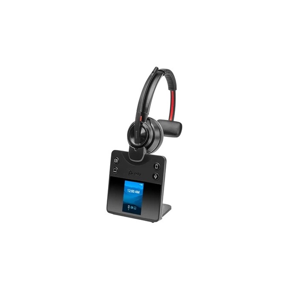 HP Poly Savi 8410 Office - Savi 8400 series - headset - on-ear - DECT / Bluetooth - wireless - black - Certified for Microsoft Teams
