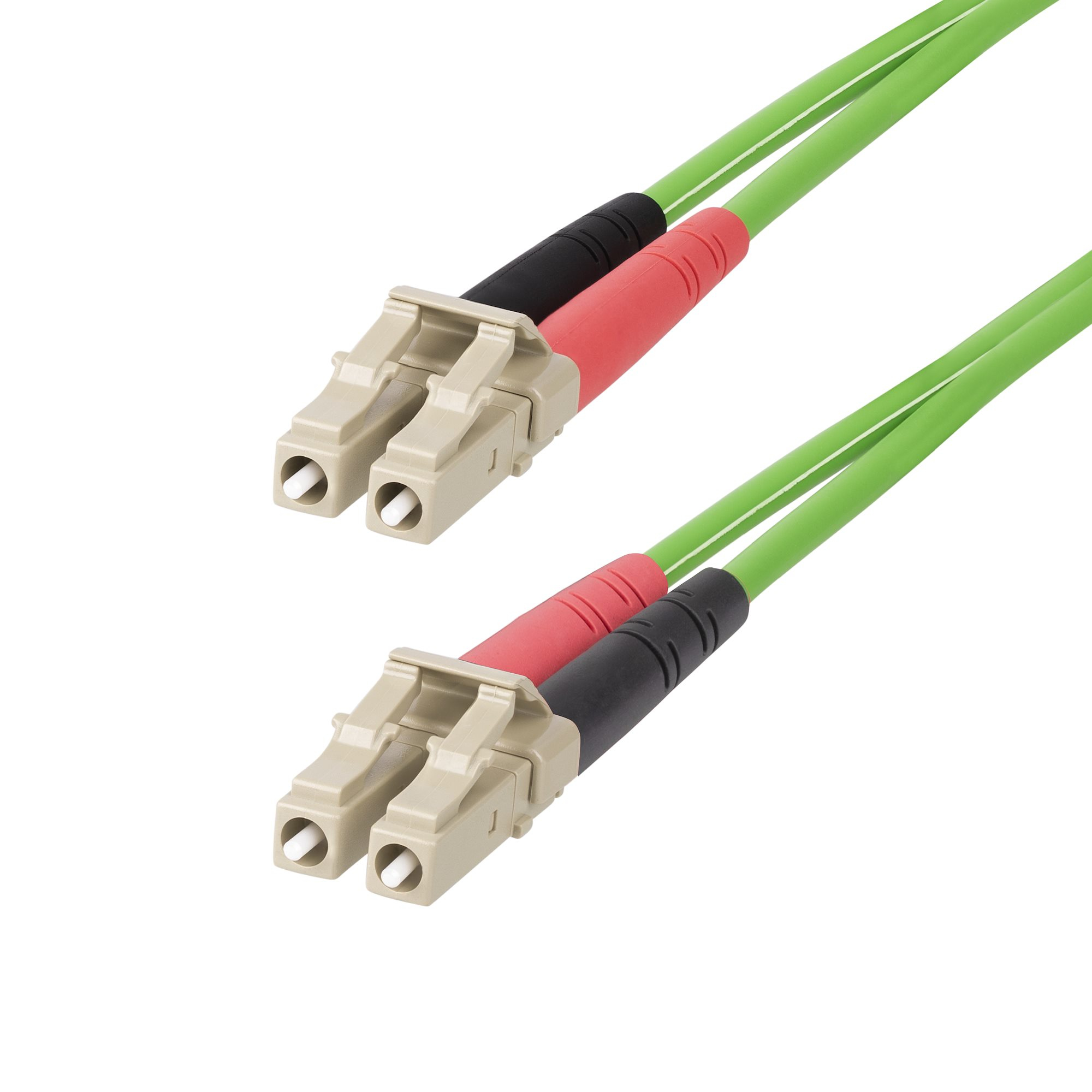 Startech 1m (3ft) LC to LC (UPC) OM5 Multimode Fiber Optic Cable, 50/125µm Duplex LOMMF Zipcord, VCSEL, 40G/100G, Bend Insensitive, Low Insertion Loss, LSZH Fiber Patch Cord - Patch cable - LC/UPC multi-mode (M) to LC/UPC multi-mode (M) - 1 m - 1 m - 2.9