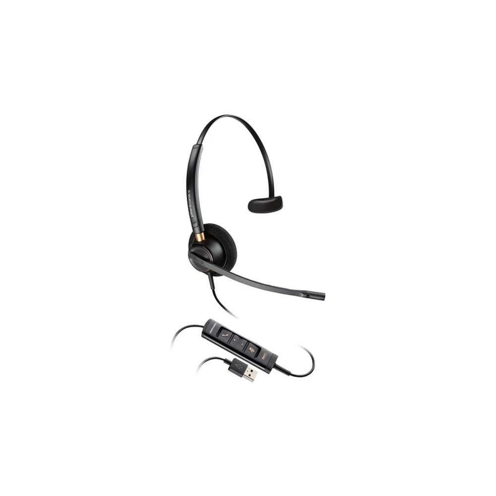 HP Poly EncorePro 515-M - EncorePro 500 series - headset - on-ear - wired - USB-A - black - Certified for Microsoft Teams