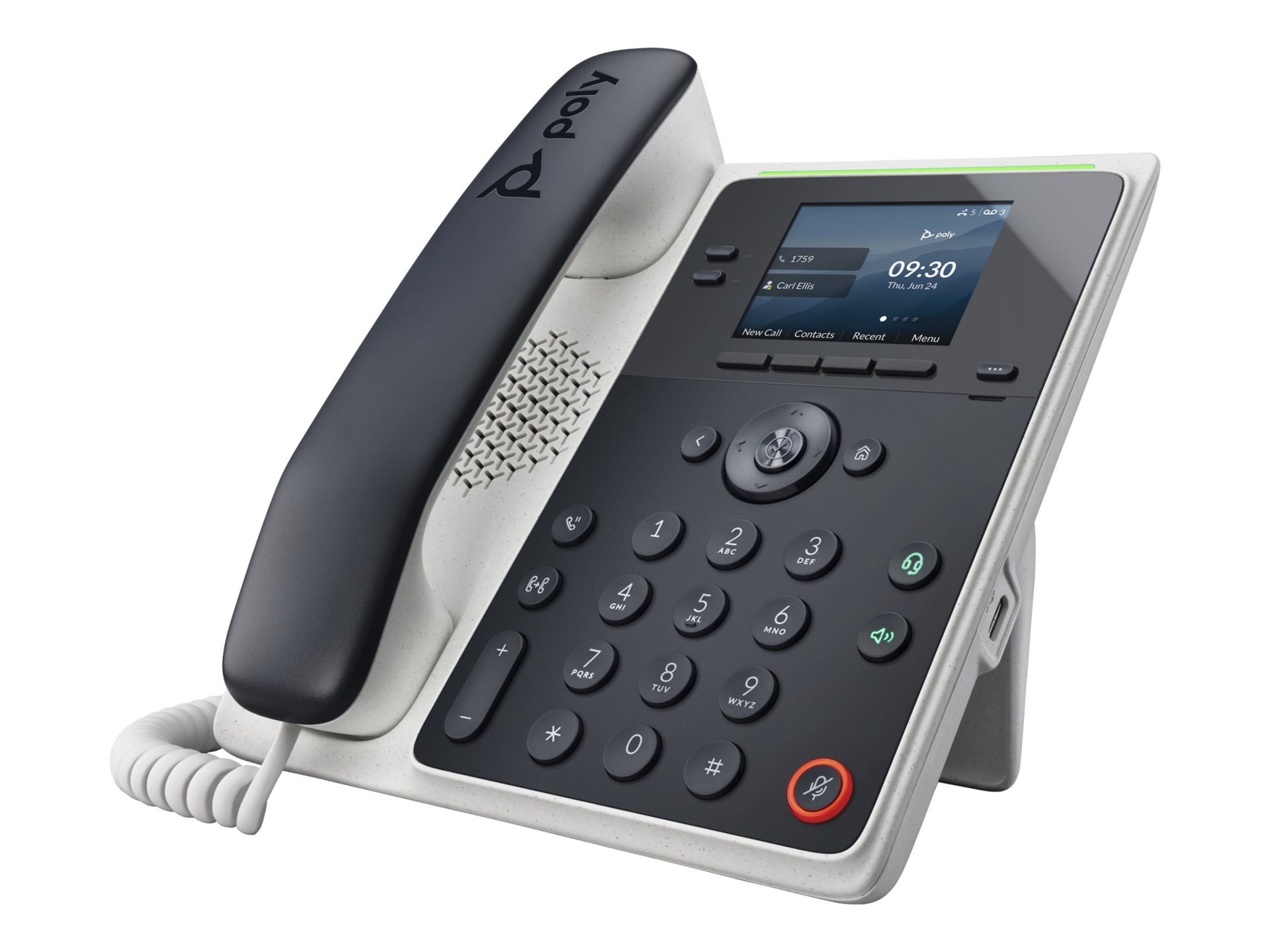 HP Poly Edge E100 - VoIP phone with caller ID/call waiting - 3-way call capability - SIP, SDP - midnight blue, white