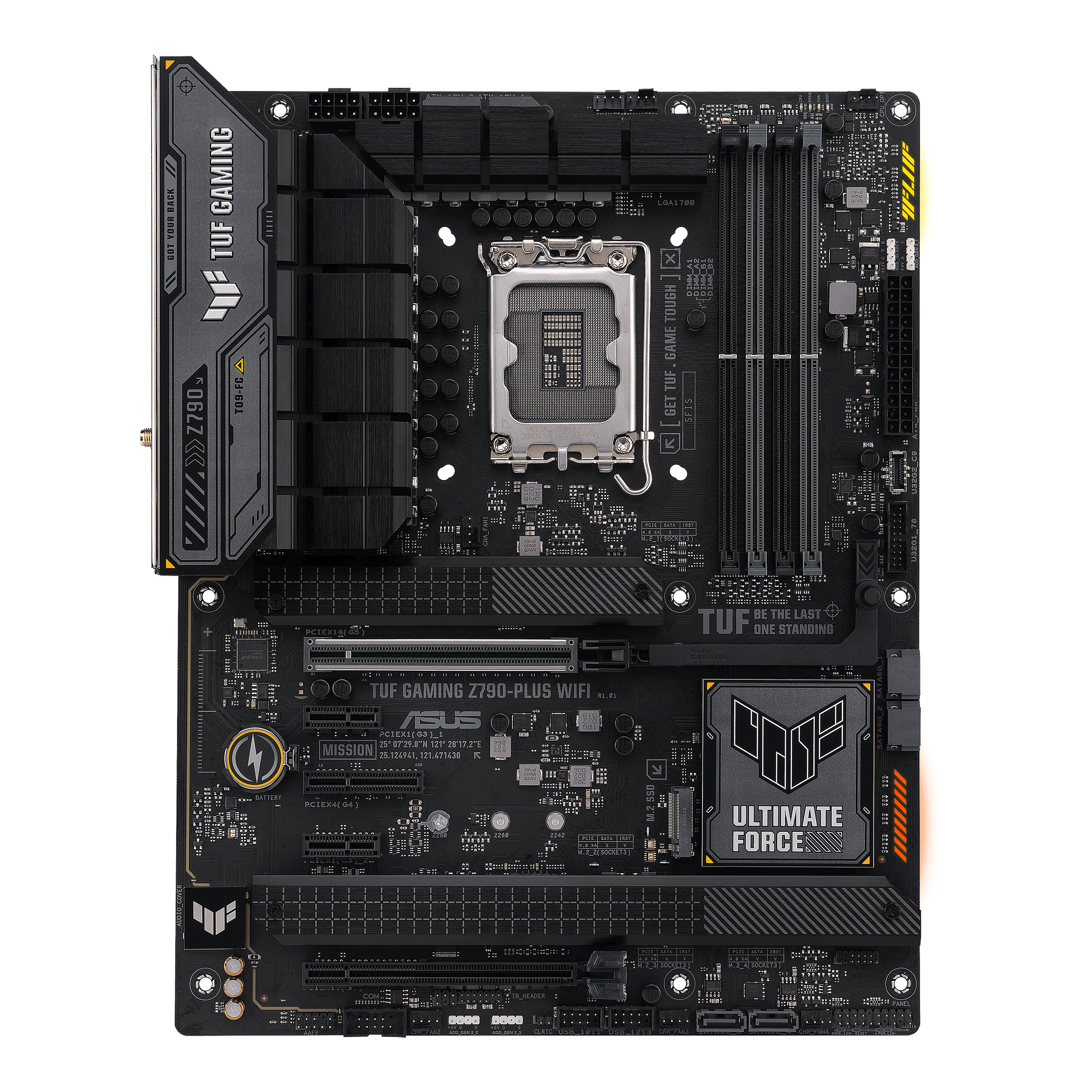 ASUS TUF GAMING Z790-PLUS WIFI - Motherboard - ATX - LGA1700 Socket - Z790 Chipset - USB-C 3.2 Gen 2x2, USB-C 3.2 Gen2, USB 3.2 Gen 2, USB 3.2 Gen 1 - 2.5 Gigabit LAN, Wi-Fi 6E, Bluetooth - onboard graphics (CPU required) - HD Audio (8-channel)
