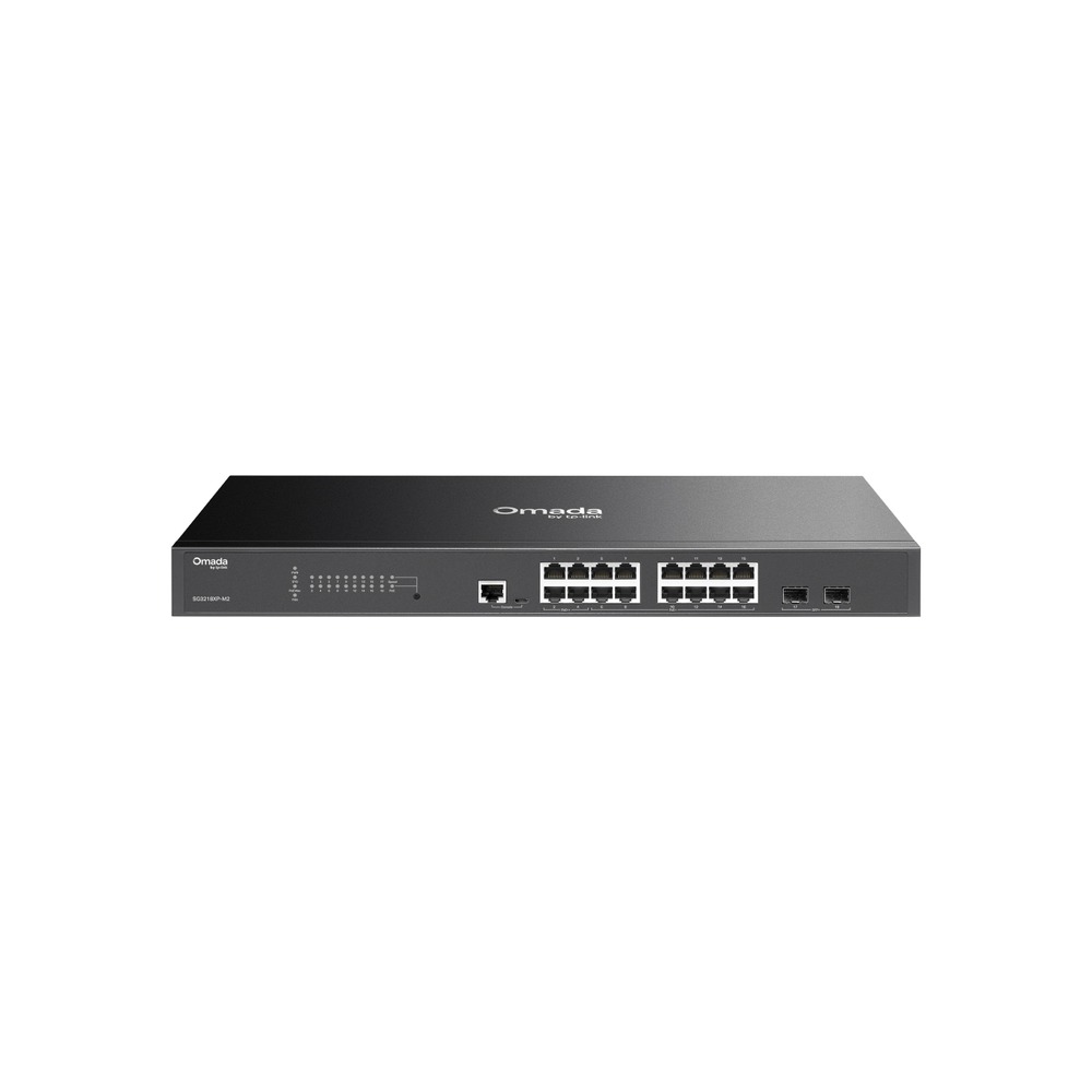 TP-Link Omada SG3218XP-M2 V1.6 - Switch - L2+ - Managed - 8 x 2.5GBase-T + 8 x 100/1000/2.5G (PoE+) + 2 x 10Gb Ethernet SFP+ (uplink) - rack-mountable - PoE+ (240 W)