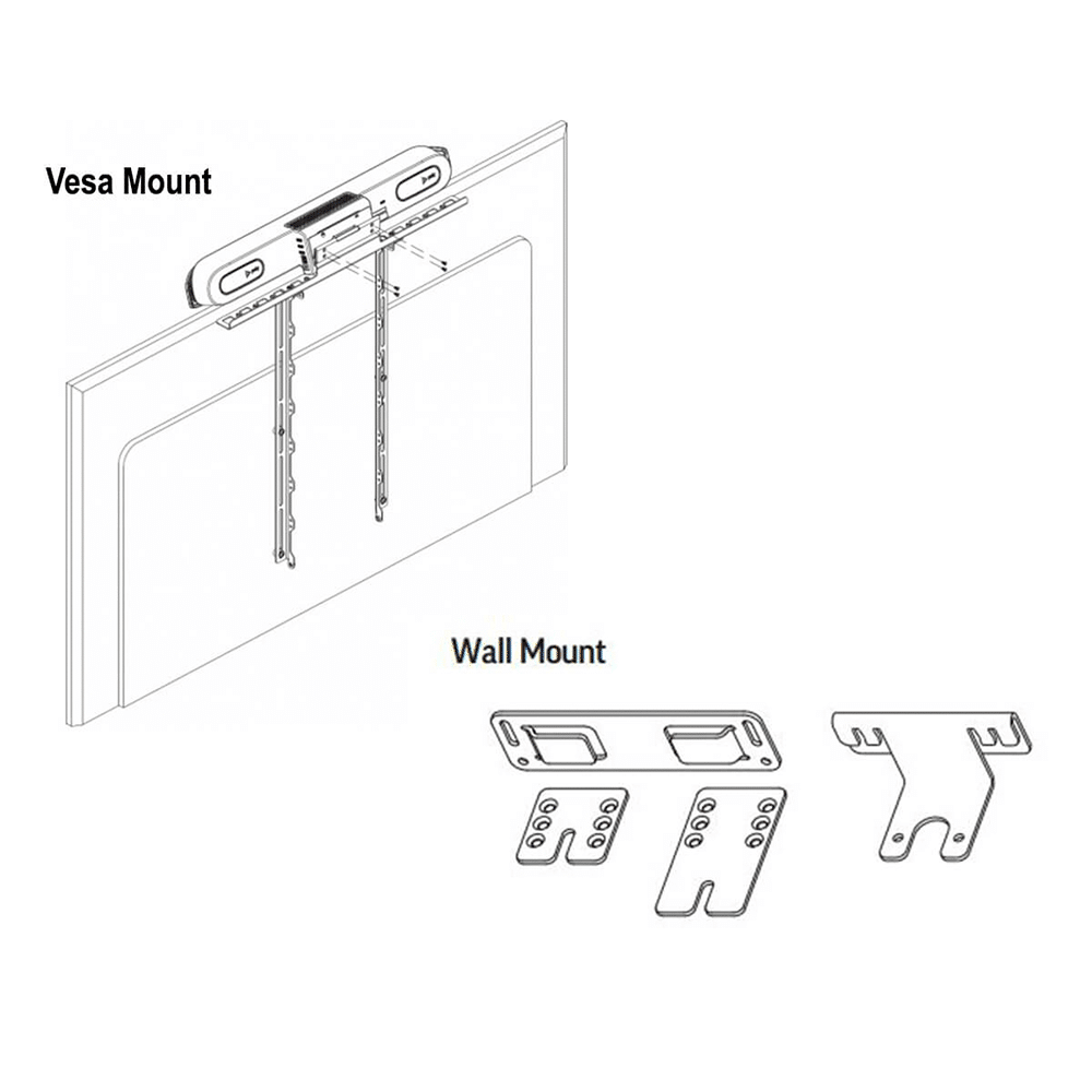 HP Poly - Mounting kit (VESA mount, wall mount) - for video conferencing system - for Poly Studio X30
