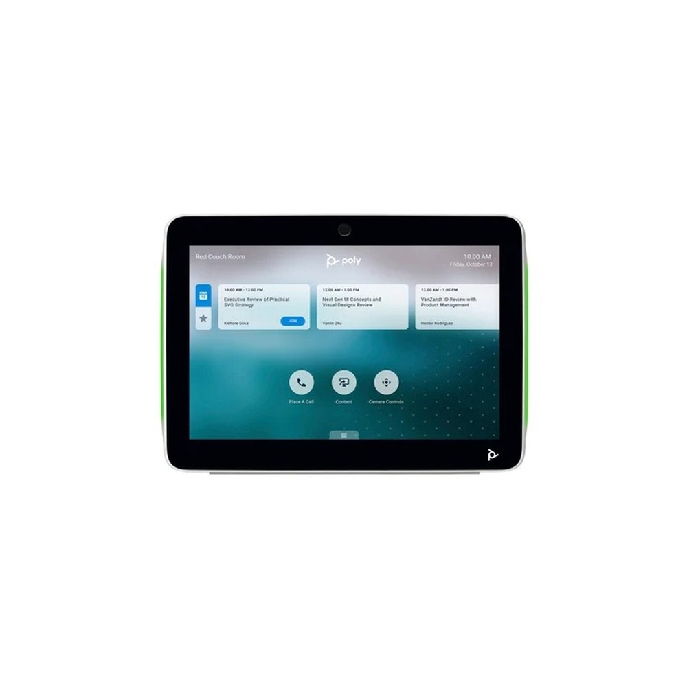 HP Poly TC10 - Without power cord - touch controller - Certified for Zoom Rooms - white