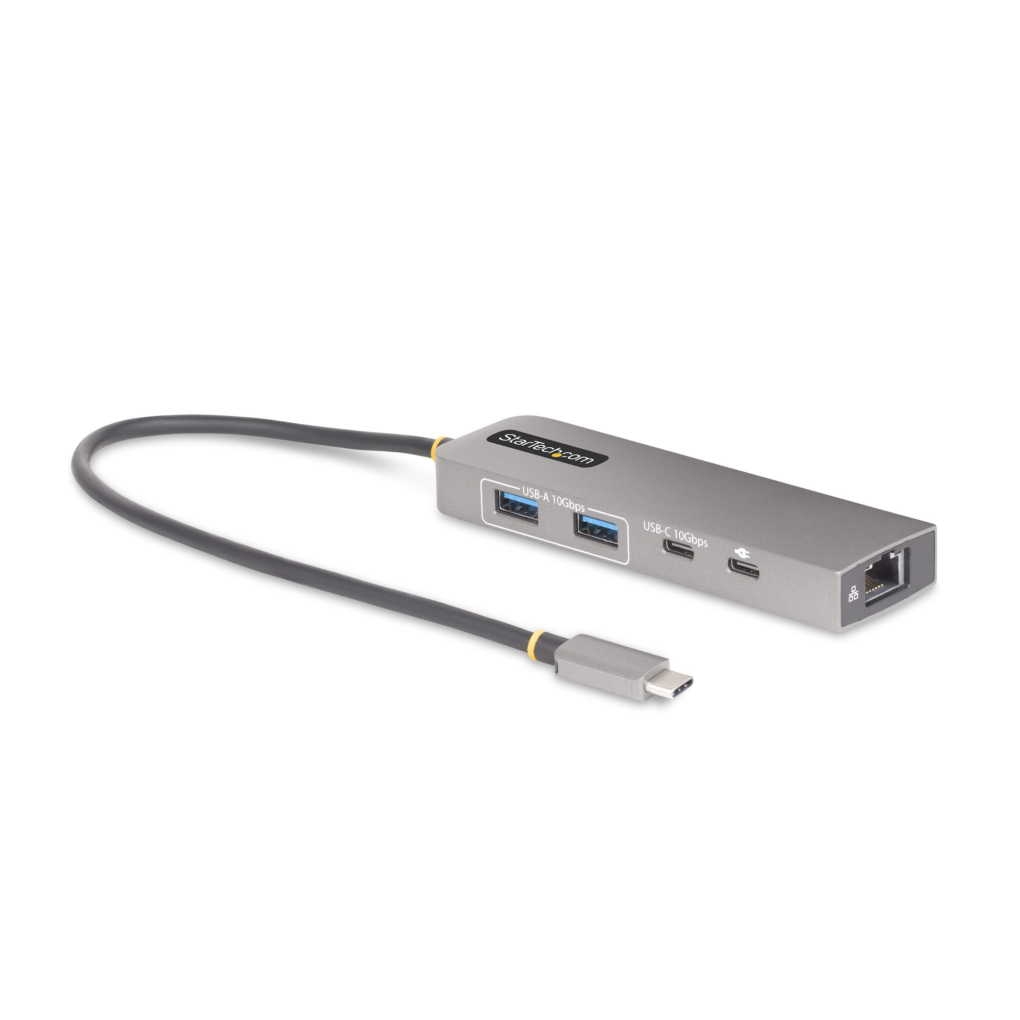 Startech 3-Port USB-C Hub with 2.5 Gigabit Ethernet and 100W Power Delivery Passthrough Laptop Charging, USB-C to 2x USB-A/1x USB-C, USB 3.2 10Gbps Type-C Adapter Hub - Windows/macOS/Linux/Chromebook (10G2A1C25EPD-USB-HUB) - Hub - compact - 1 x USB-C + 3