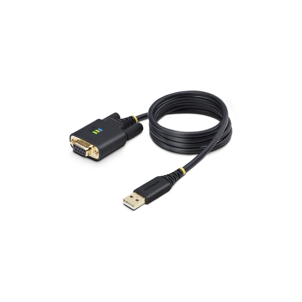 StarTech 3ft (1m) USB to Null Modem Serial Adapter Cable, Interchangeable DB9 Screws/Nuts, COM Retention, USB-A to RS232, FTDI, Level-4 ESD Protection, Windows/macOS/ChromeOS/Linux - Rugged TPE Construction (1P3FFCNB-USB-SERIAL) - USB / serial cable - USB
