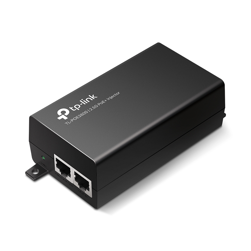 TP-Link TL-POE260S V1.6 - PoE injector - 2.5 Gbps - AC 100-240 V - 30 Watt - output connectors: 1