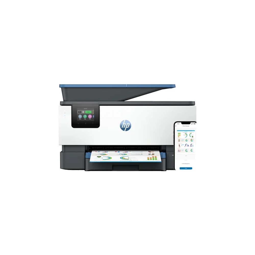 HP Officejet Pro 9125e All-in-One - Multifunction printer - colour - ink-jet - Legal (216 x 356 mm) (original) - A4/Legal (media) - up to 21 ppm (copying) - up to 22 ppm (printing) - 250 sheets - 33.6 Kbps - Wi-Fi(ac), LAN, USB 2.0, USB 2.0 host, Bluetoot