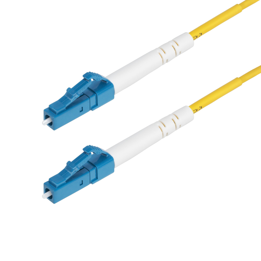 Startech 15m (49.2ft) LC to SC (UPC) OS2 Single Mode Simplex Fiber Optic Cable, 9/125µm, Laser Optimized, 40G/100G, Bend Insensitive, Low Insertion Loss - LSZH Fiber Patch Cord (SPSMLCSC-OS2-15M) - Patch cable - LC/UPC single-mode (M) to SC/UPC single-mod
