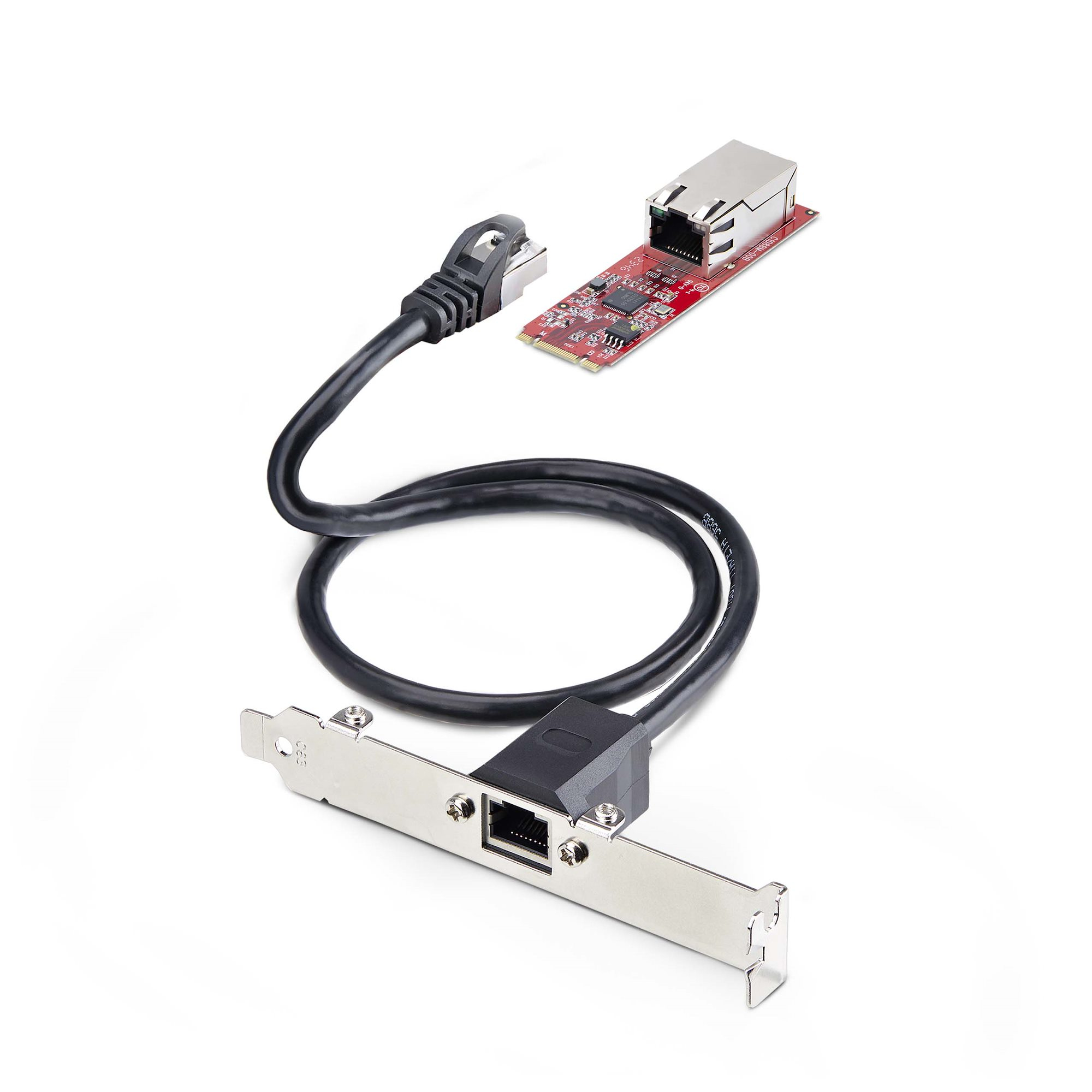 Startech 1-Port 2.5GbE M.2 Network Card, Multi-Gigabit Speeds (2.5G/1G/100M/10M) - NBASE-T (802.3bz), PCIe Ethernet M.2 2280, B/M Key - NIC for SFFs/Desktop PCs, Includes 2ft Cat6 adapter, Full/Low Brackets (MR12GI-NETWORK-CARD) - Network adapter - M.2 22