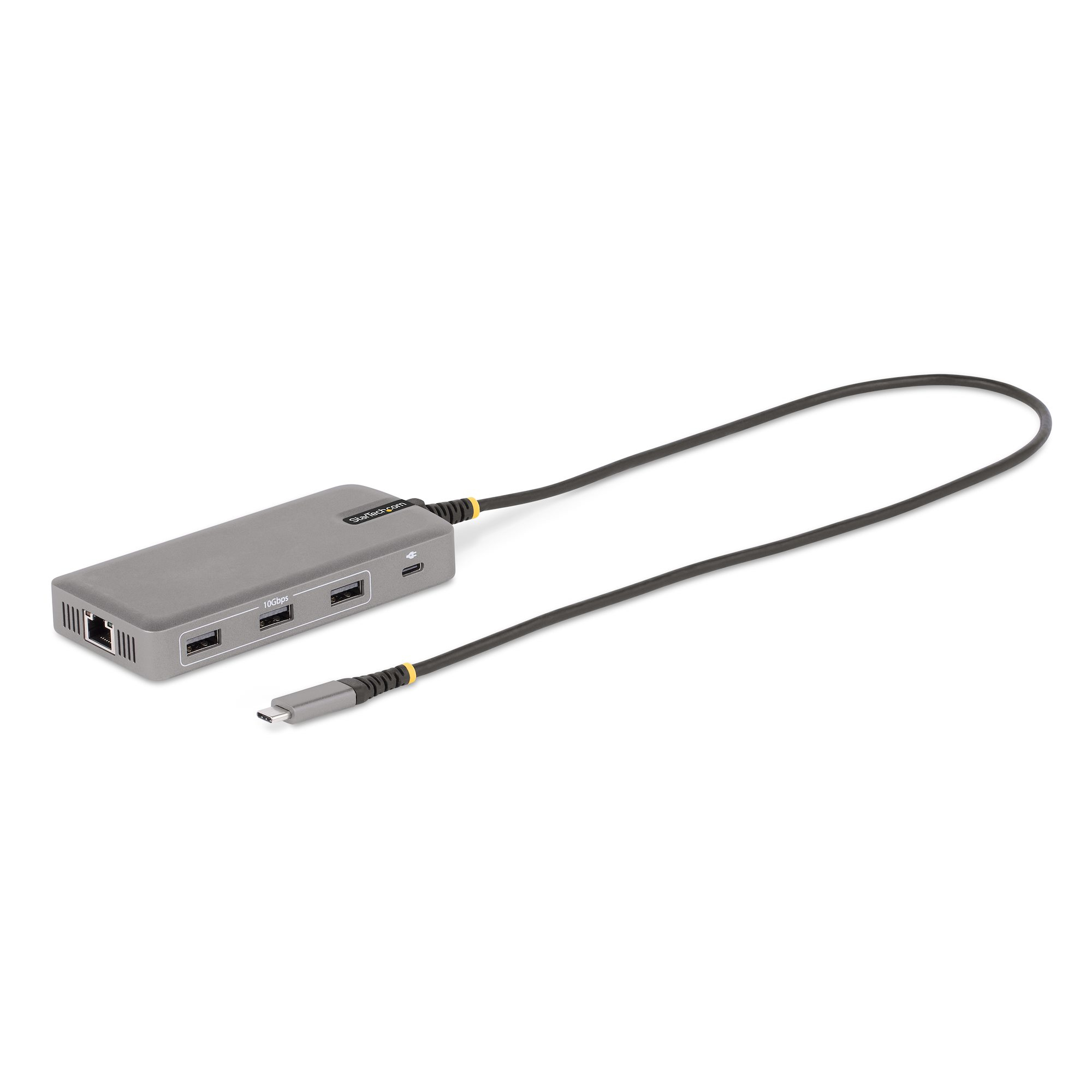 Startech USB-C Triple-Monitor Multiport Adapter, Dual 4K 60Hz + 4k 30Hz HDMI & DisplayPort, 3-Port USB 10Gbps Hub, 100W Power Delivery Pass-Through, GbE, 2ft Cable, Mini Dock - Travel Laptop Docking Station (117B-USBC-MULTIPORT) - Docking station - USB-C
