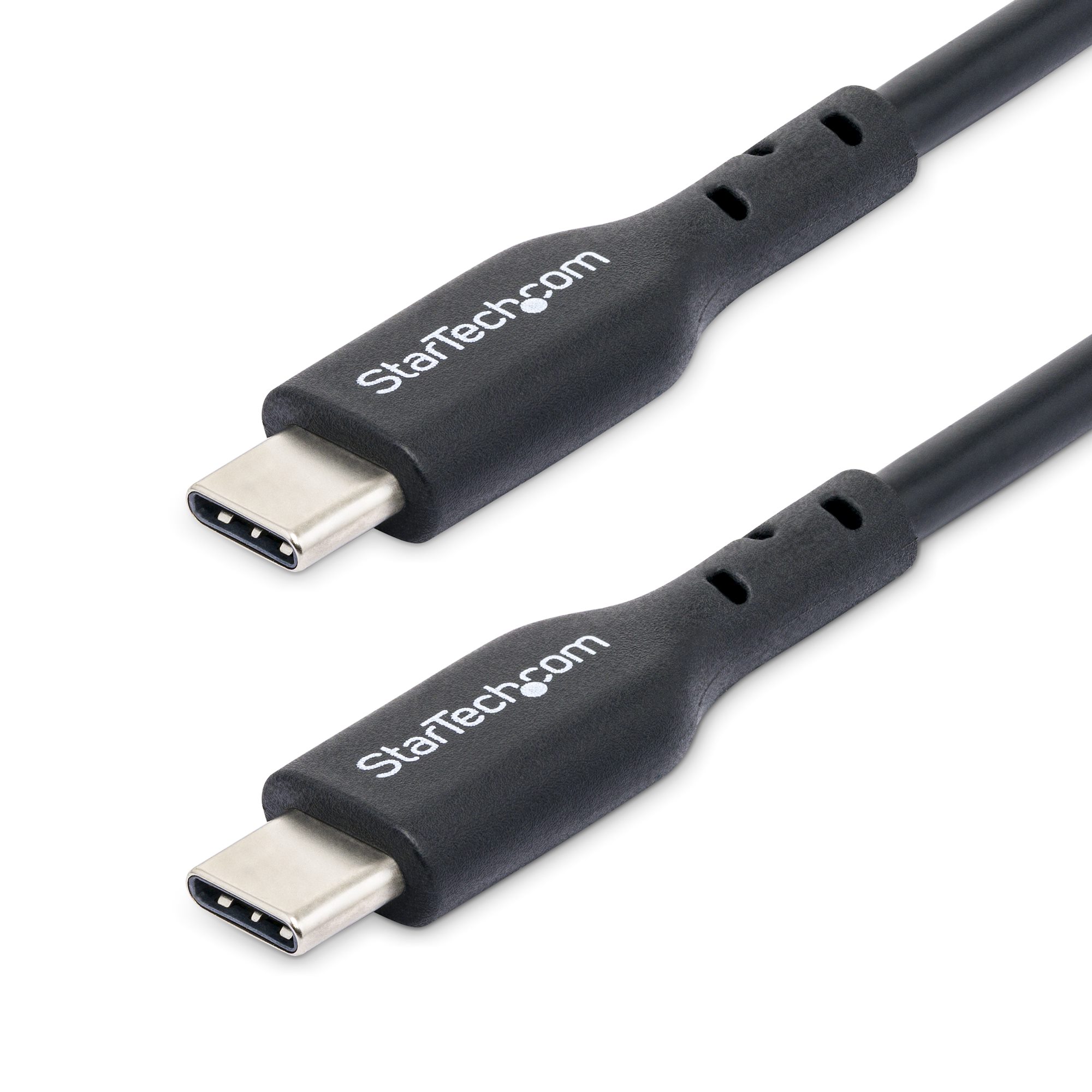 StarTech 1m (3ft) USB C Charging Cable, USB-C Cable, USB 2.0 Type-C Laptop Charger Cord, 60W 3A Power Delivery, TPE Jacket, USB-C Data Transfer Cable, M/M - USB cable - USB-C (M) to USB-C (M) - USB 2.0 - 5 / 9 / 12 / 15 / 20 V - 3 A - 1 m - USB Power Deli