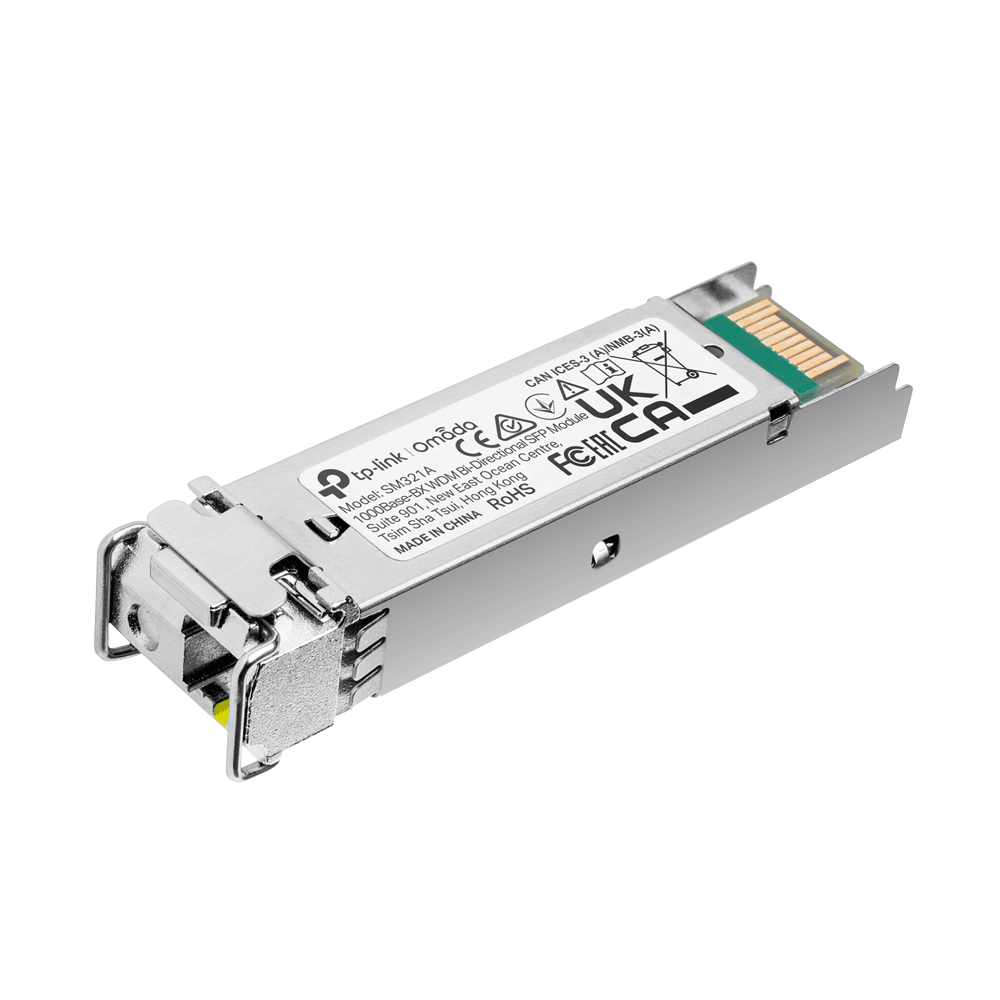 TP-Link TL-SM321A V3 - SFP (mini-GBIC) transceiver module - 1GbE - 1000Base-BX - LC/UPC single-mode - up to 20 km - 1310 (RX) / 1550 (TX) nm