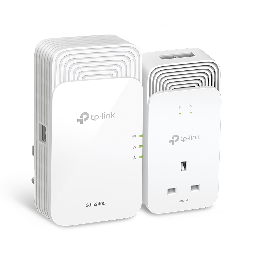 TP-Link PGW2440 KIT V1 - Powerline adapter kit 1GbE - Wi-Fi 6 - Dual Band - wall-pluggable