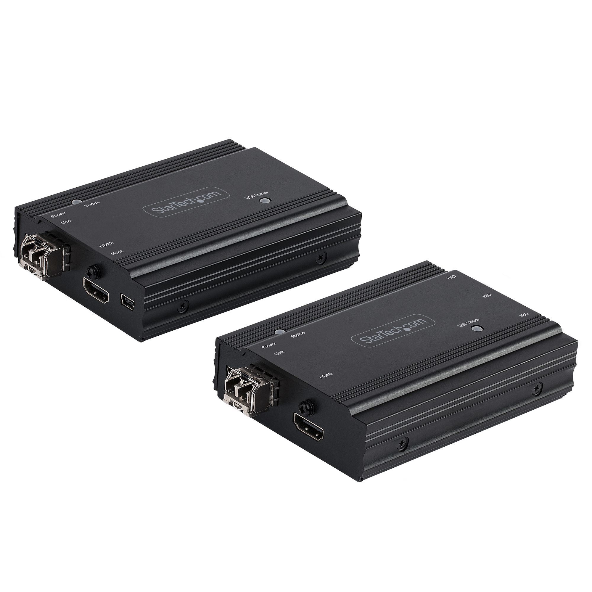 Startech 4K HDMI KVM Extender over Fiber, HDMI Video & USB over Fiber, up to 984ft/300m (MultiMode), 10G MMF SFP+ modules, Remote KVM Switch/Console Extender, KVM Extension Kit (TX/RX) - Transmitter & Receiver - KVM / audio extender - 10GbE - over fibre o
