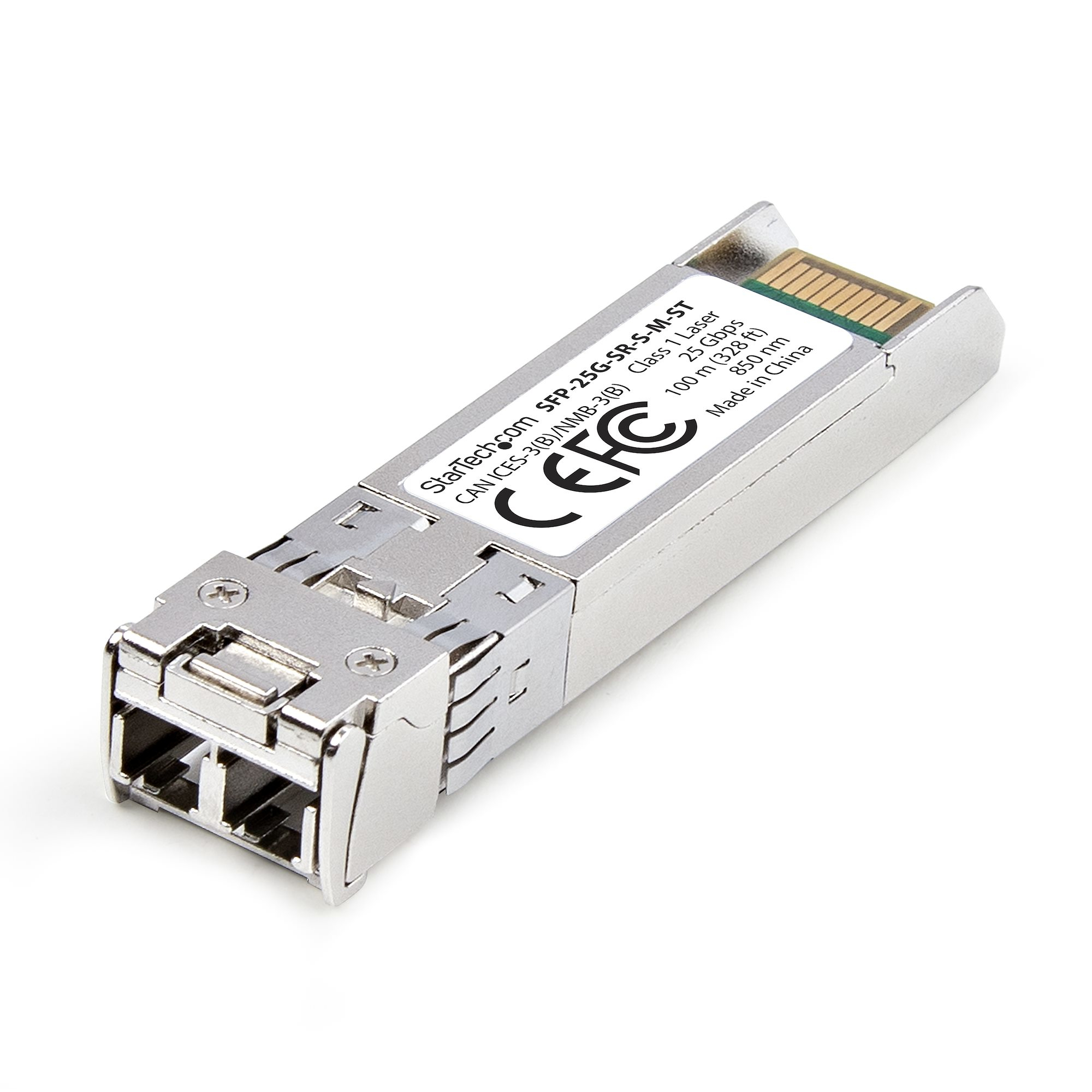 Startech MSA-Compliant SFP-25G-SR-S SFP28 Module, 25Gbps Multimode Fiber (MMF), 100m (328ft), LC Connector, 850nm, 25 Gigabit Optical Transceiver w/ DDM/DOM - SFP28 transceiver module - 25GbE - 25GBase-SR - LC multi-mode - up to 100 m - 850 nm