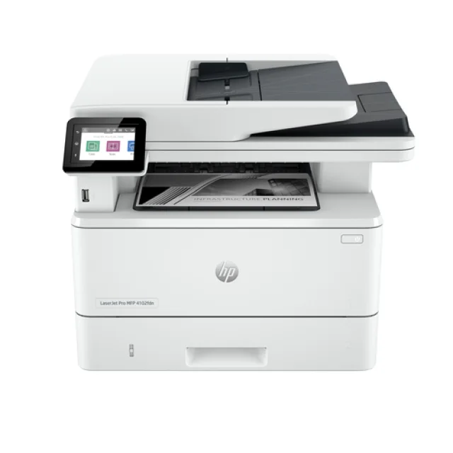 HP LaserJet Pro MFP 4102fdn - Multifunction printer - B/W - laser - Legal (216 x 356 mm) (original) - A4/Legal (media) - up to 38 ppm (copying) - up to 40 ppm (printing) - 350 sheets - 33.6 Kbps - Gigabit LAN, USB, USB host, USB 2.0