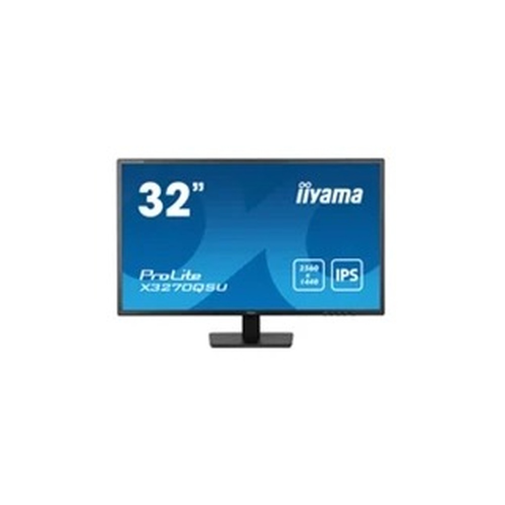 iiyama PROLITE X3270QSU-B1 32 Inch IPS Monitor, Black, 2560x1440, 3ms, 100hz, FreeSync, HDMI, Display Port, USB Hub, Speakers, Int PSU, VESA