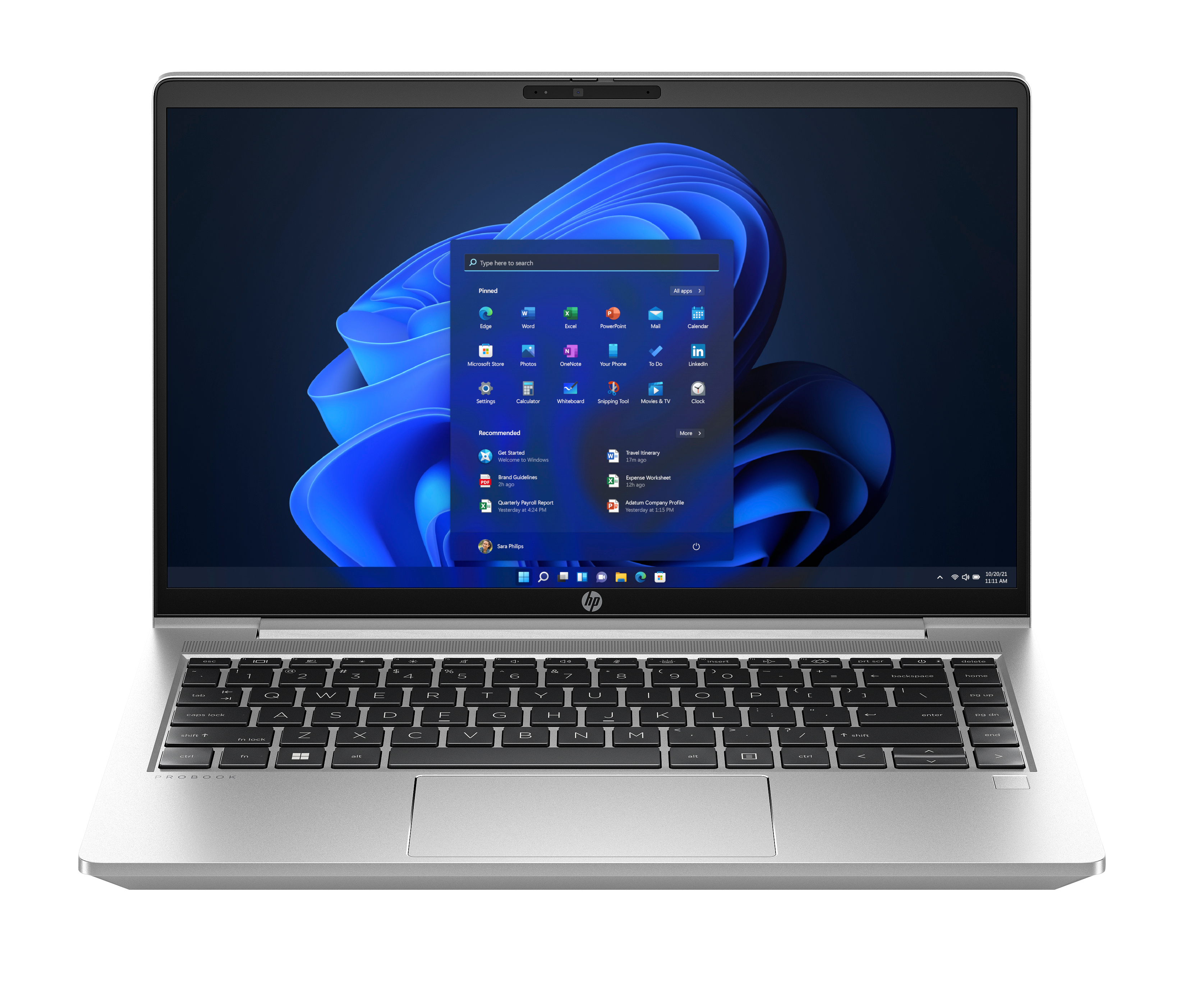 HP ProBook 445 G10 Notebook - 177-degree hinge design - AMD Ryzen 5 - 7530U / up to 4.5 GHz - Win 11 Pro - Radeon Graphics - 8 GB RAM - 256 GB SSD NVMe - 14" IPS 1920 x 1080 (Full HD) - Gigabit Ethernet - Wi-Fi 6E, Bluetooth - pike silver aluminium - kbd: