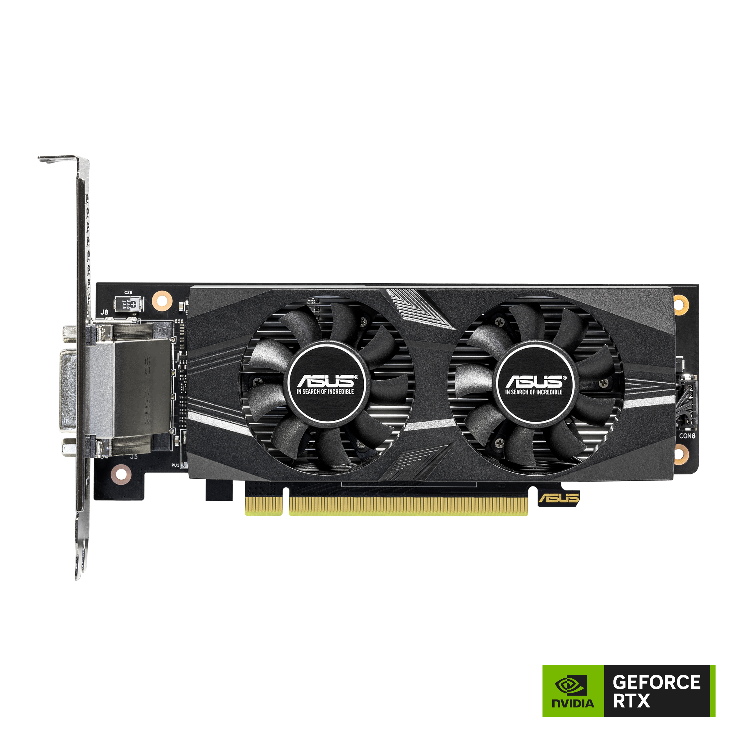ASUS GeForce RTX 3050 LP BRK 6GB - OC Edition - graphics card - GF RTX 3050 - 6 GB GDDR6 - PCIe 4.0 - HDMI, DisplayPort, DVI