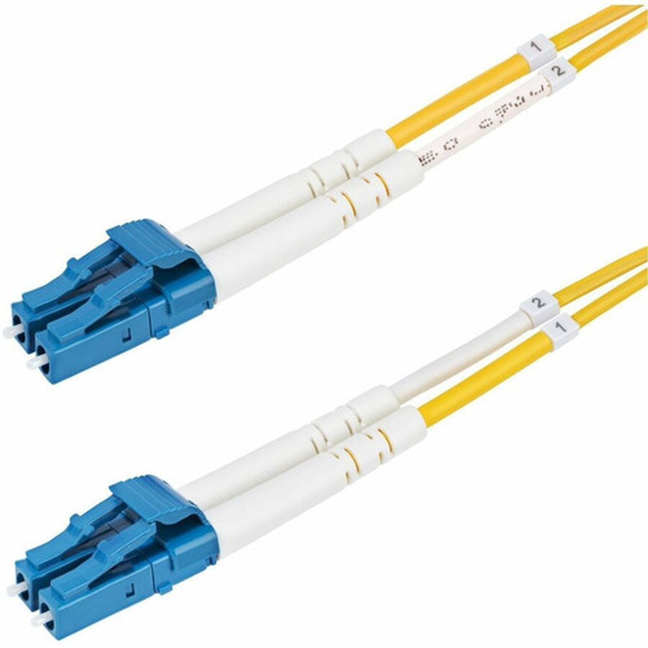 Startech 50m (164ft) LC to SC (UPC) OS2 Single Mode Duplex Fiber Optic Cable, 9/125µm, Laser Optimized, 10G, Bend Insensitive, Low Insertion Loss - LSZH Fiber Patch Cord (SMLCSC-OS2-50M) - Patch cable - LC/UPC single-mode (M) to SC/UPC single-mode (M) - 5