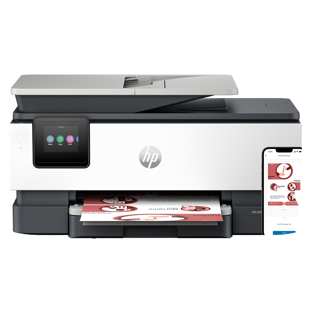 HP Officejet Pro 8132e All-in-One - Multifunction printer - colour - ink-jet - Legal (216 x 356 mm) (original) - A4/Legal (media) - up to 12 ppm (copying) - up to 20 ppm (printing) - 225 sheets - 33.6 Kbps - USB 2.0, USB 2.0 host, Wi-Fi(ac), Bluetooth, LA