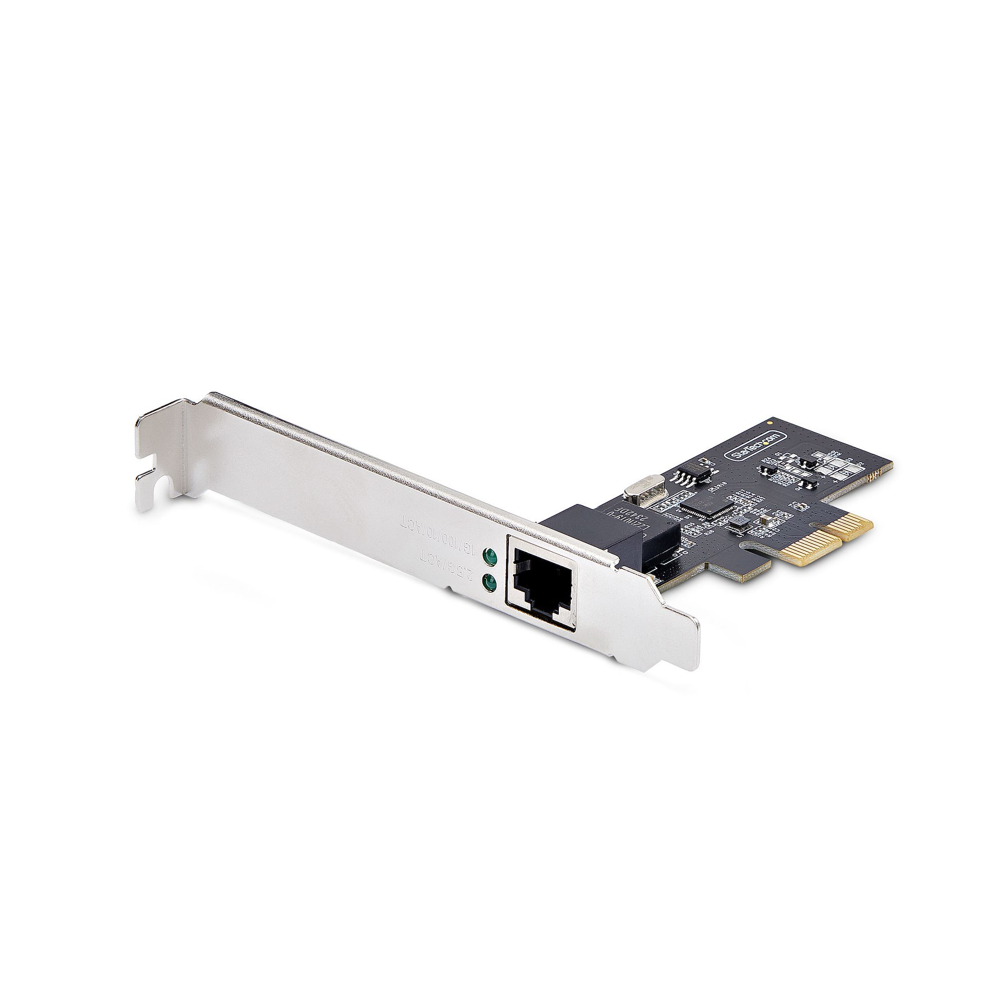Startech 1-Port 2.5G NBASE-T PCIe Network Card, Computer Network Interface Card, Intel I225-V, Single-Port Ethernet, Multi-Gigabit NIC (PR12GI-NETWORK-CARD) - Network adapter - PCIe 2.0 low profile - 10/100/1000/2500Base-T x 1 - black