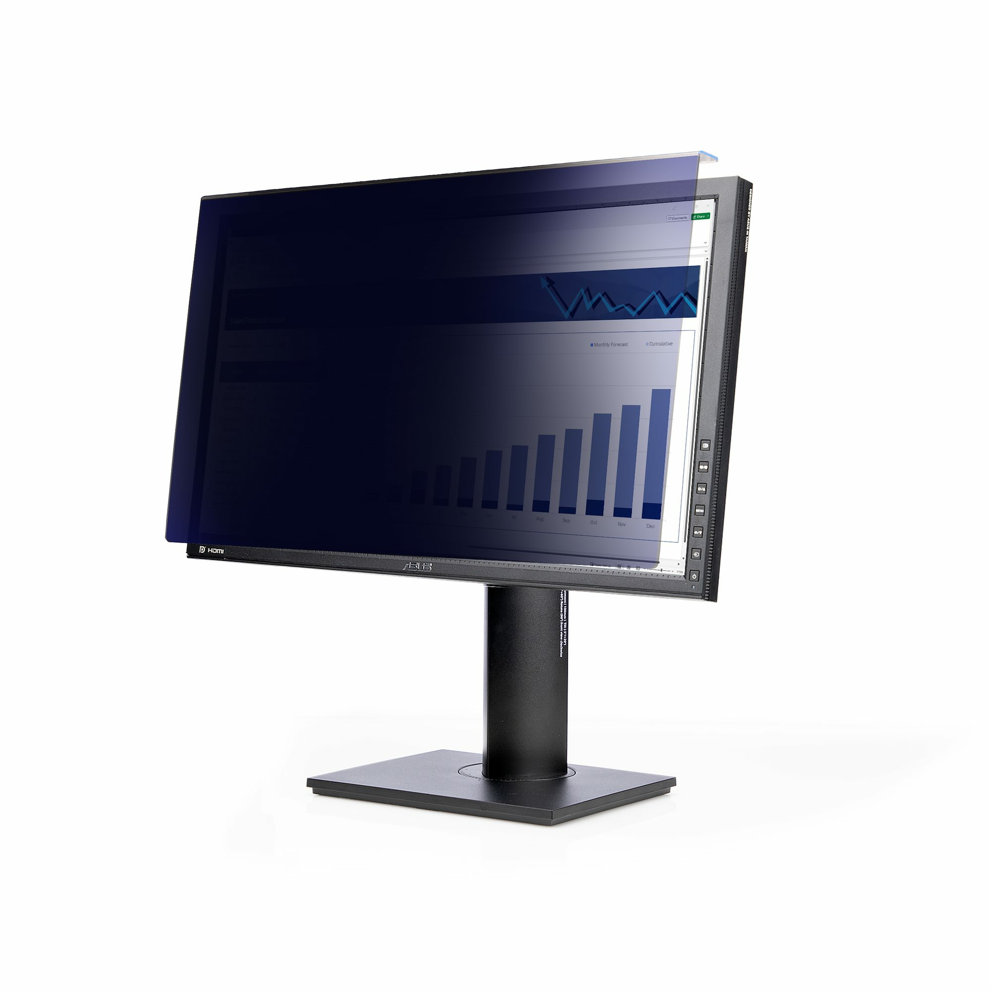StarTech 24-inch 16:10 Monitor Privacy Screen, Hanging Filter/Shield - Display privacy filter - 2-way - removable - plug-in - 24" wide - black