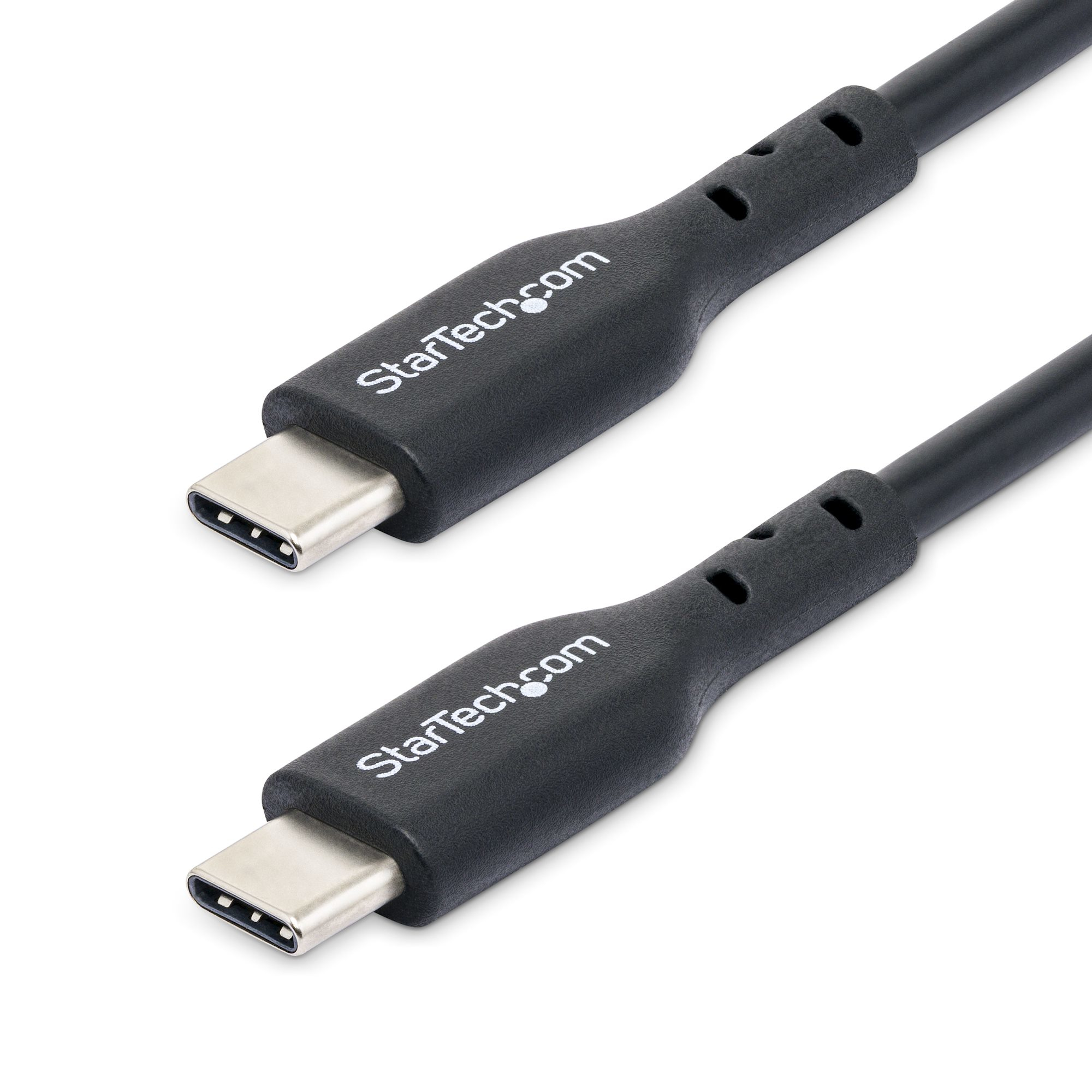 StarTech 2m (6ft) USB C Charging Cable, USB-C Cable, USB 2.0 Type-C Laptop Charger Cord, 60W 3A Power Delivery, TPE Jacket, USB-C Data Transfer Cable, M/M - USB cable - USB-C (M) to USB-C (M) - USB 2.0 - 5 / 9 / 12 / 15 / 20 V - 3 A - 2 m - USB Power Deli