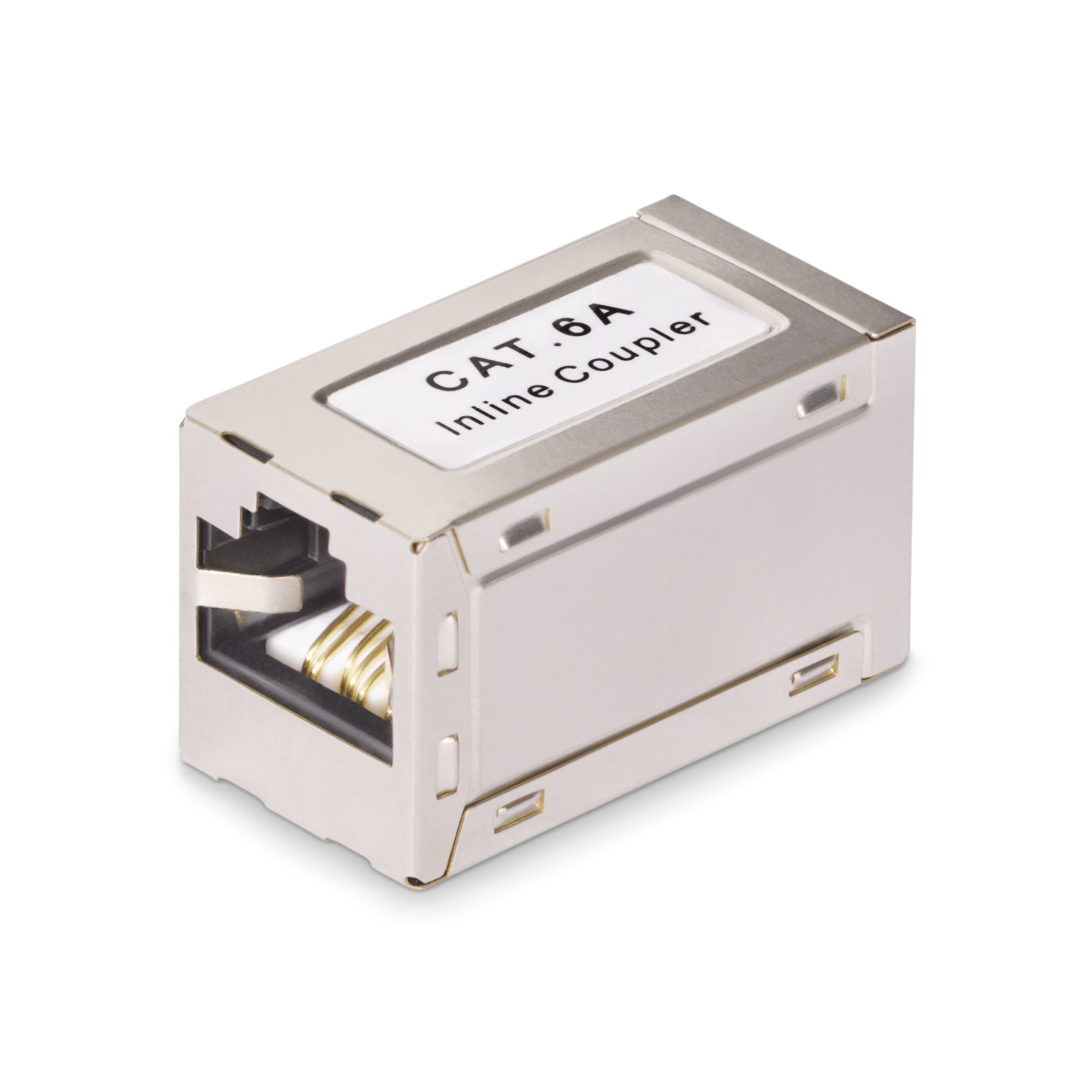 Startech Shielded RJ45 Coupler, Inline Cat6a Coupler, F/F - Network coupler - RJ-45 (F) to RJ-45 (F) - shielded - CAT 6a - passive - silver