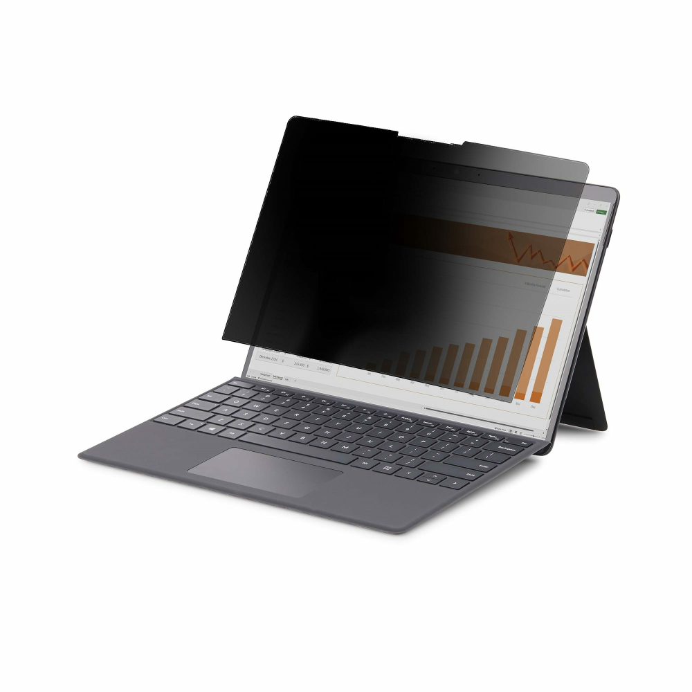 Startech 4-Way 12.4in Surface Laptop Go 1/2/3 Privacy Screen Filter, Portrait/Landscape, Touch-Enabled, +/- 30 Deg. View, Blue Light Reduction, Matte Finish - Notebook privacy filter (horizontal) - adhesive - 12.4" - black