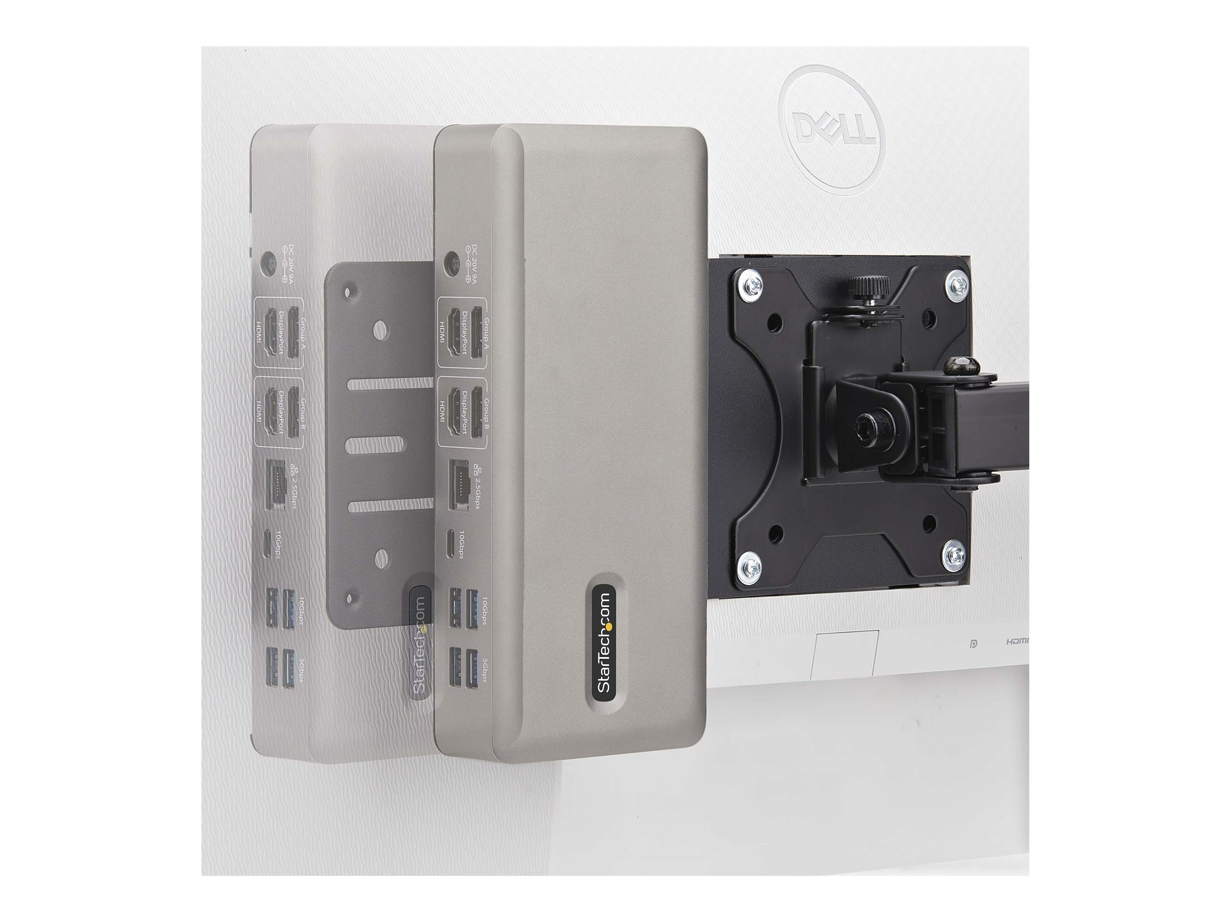 Startech VESA Mounting Bracket for NUC/Thin Clients/Docking Stations - Mounting component (2 VESA mount brackets) - for thin client - steel - black - monitor