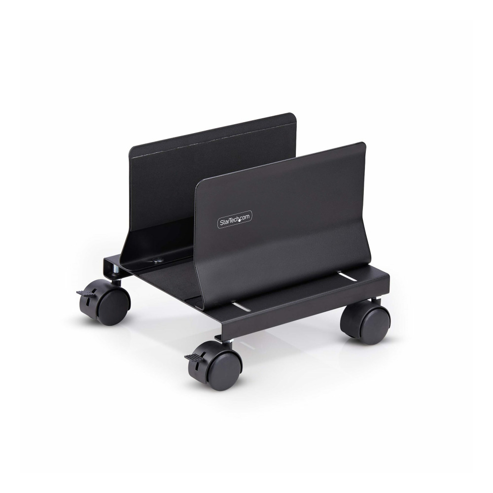 Startech Computer Tower Cart Rolling CPU Caddy w/ Wheels, Adjustable - Cart - for personal computer - steel - black