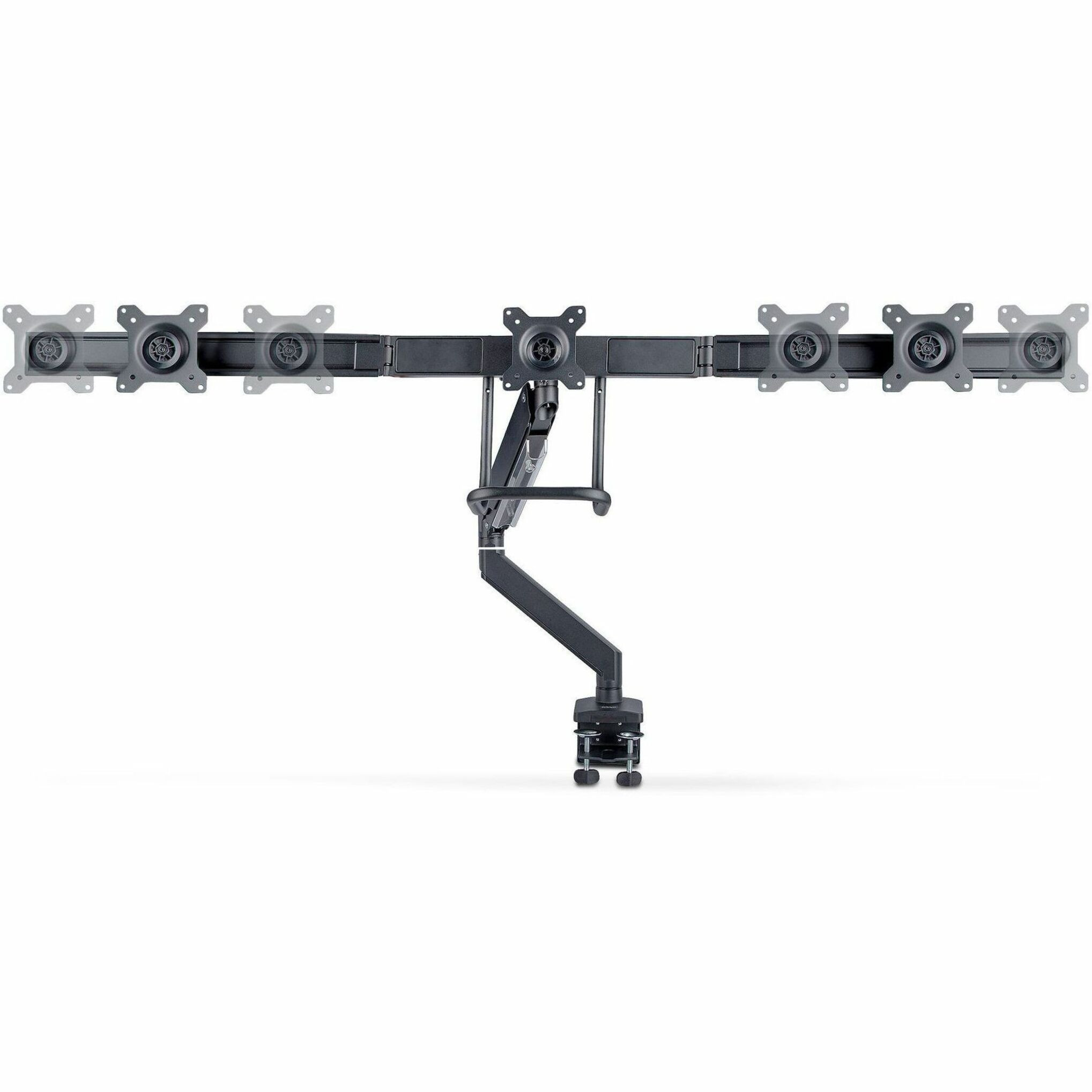 Startech Crossbar Triple Monitor Desk Mount, VESA 75x75/100x100 - Mounting kit - adjustable arm - for 3 LCD displays - triple monitor mount - plastic, aluminium, steel - black - screen size: 17"-27" - desk-mountable